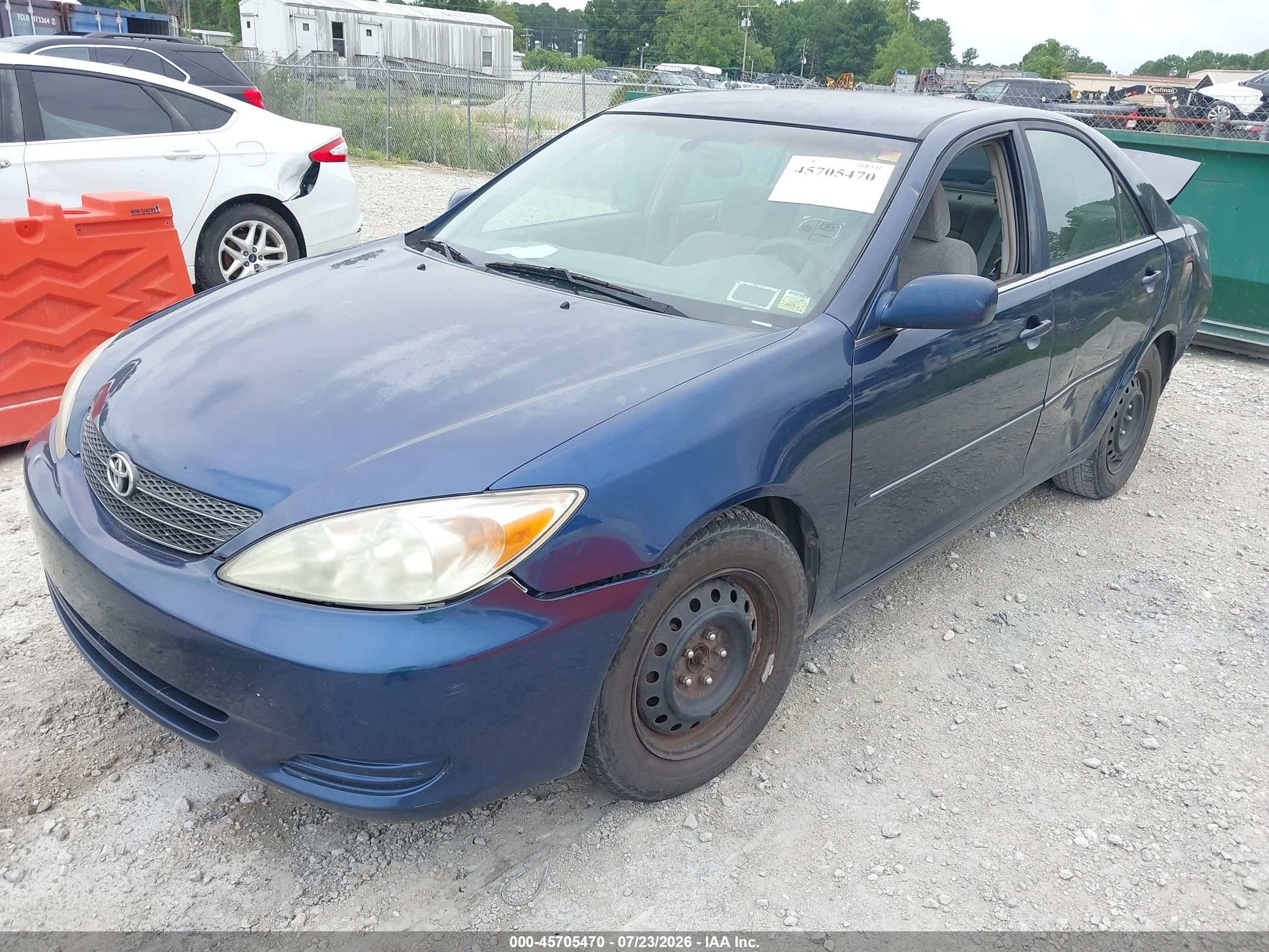 2002 Toyota Camry Xle Blue vin: 4T1BE30K72U614452