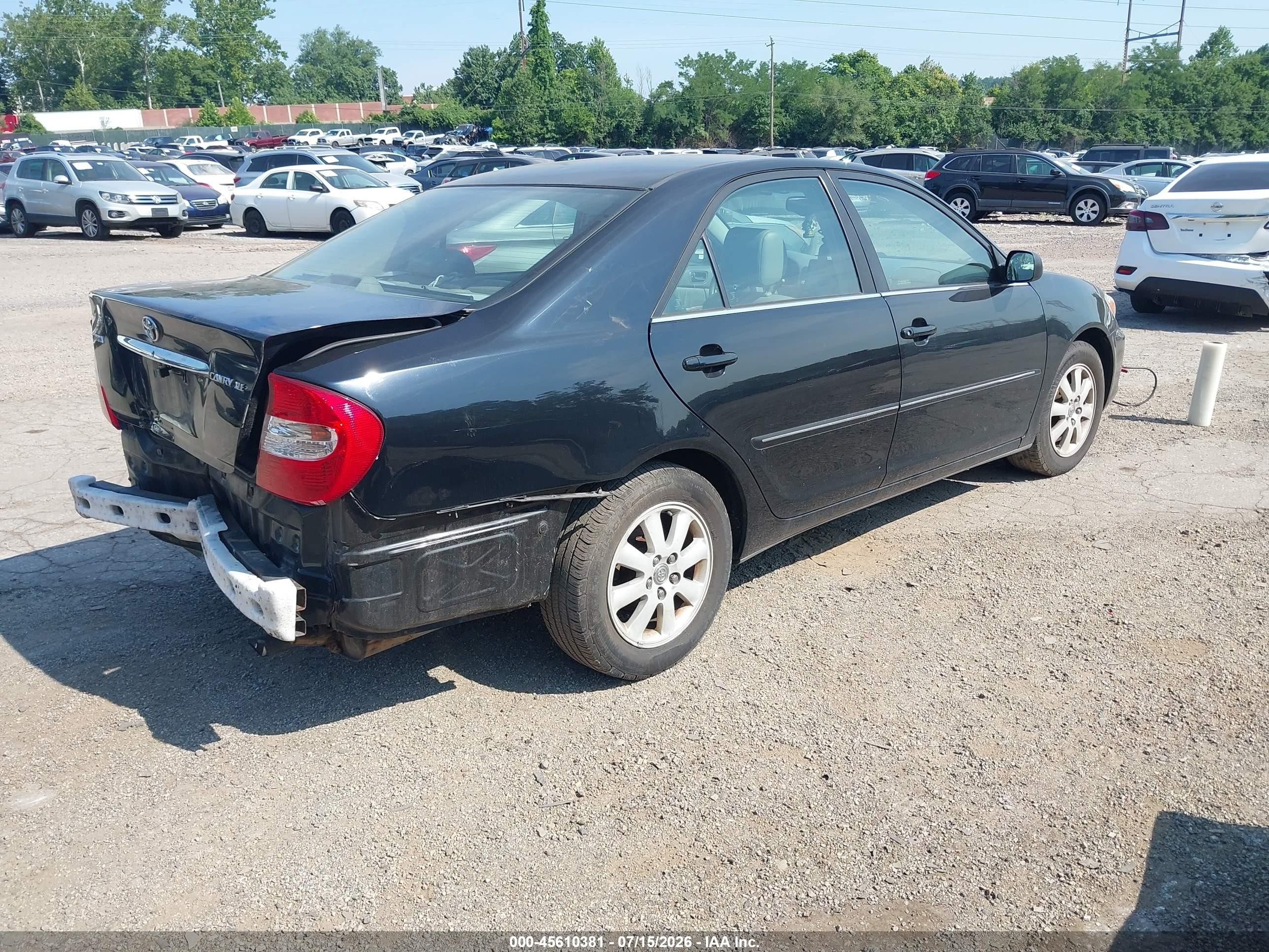 2003 Toyota Camry Xle Black vin: 4T1BE30K73U226896