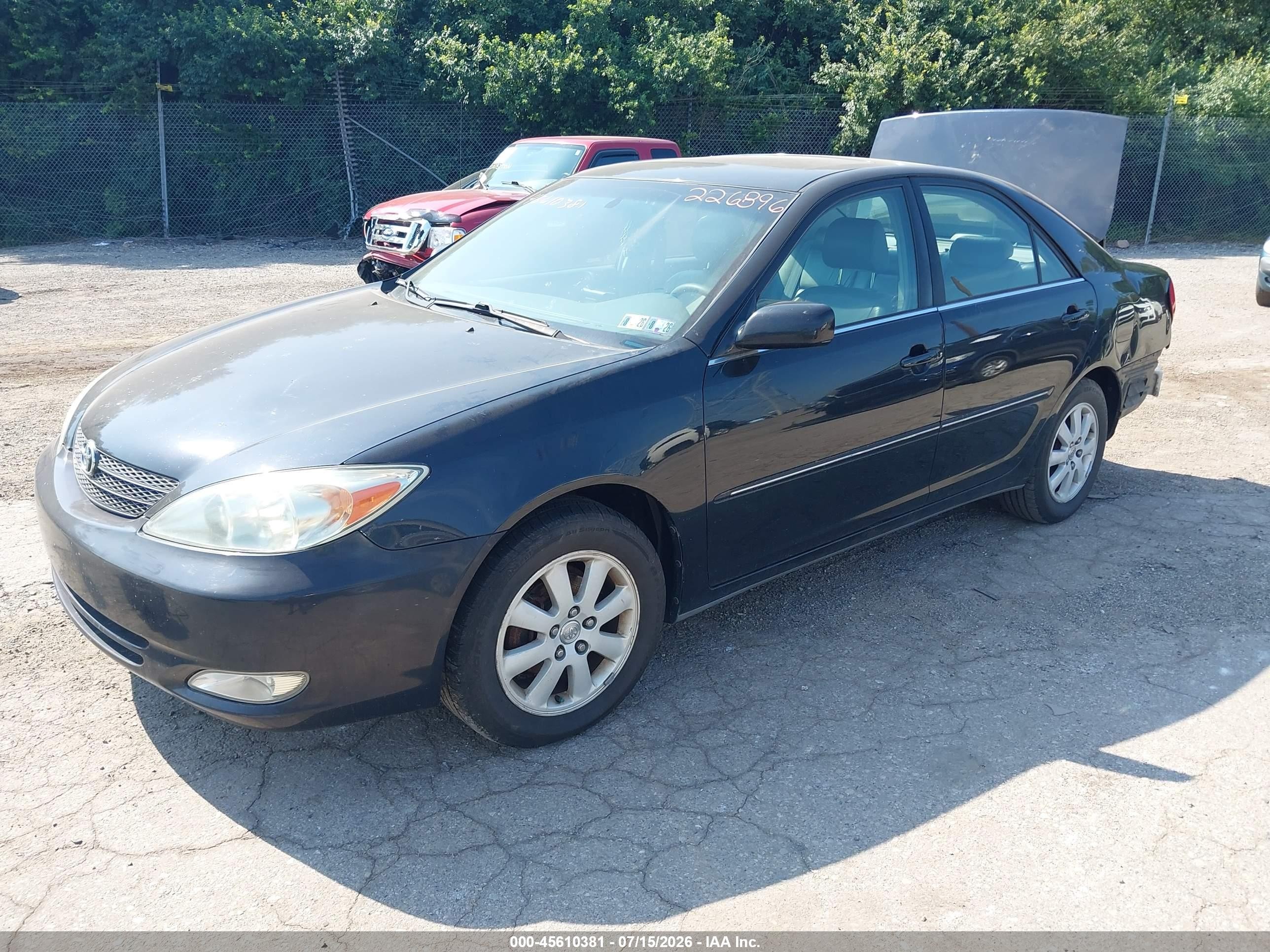 2003 Toyota Camry Xle Black vin: 4T1BE30K73U226896