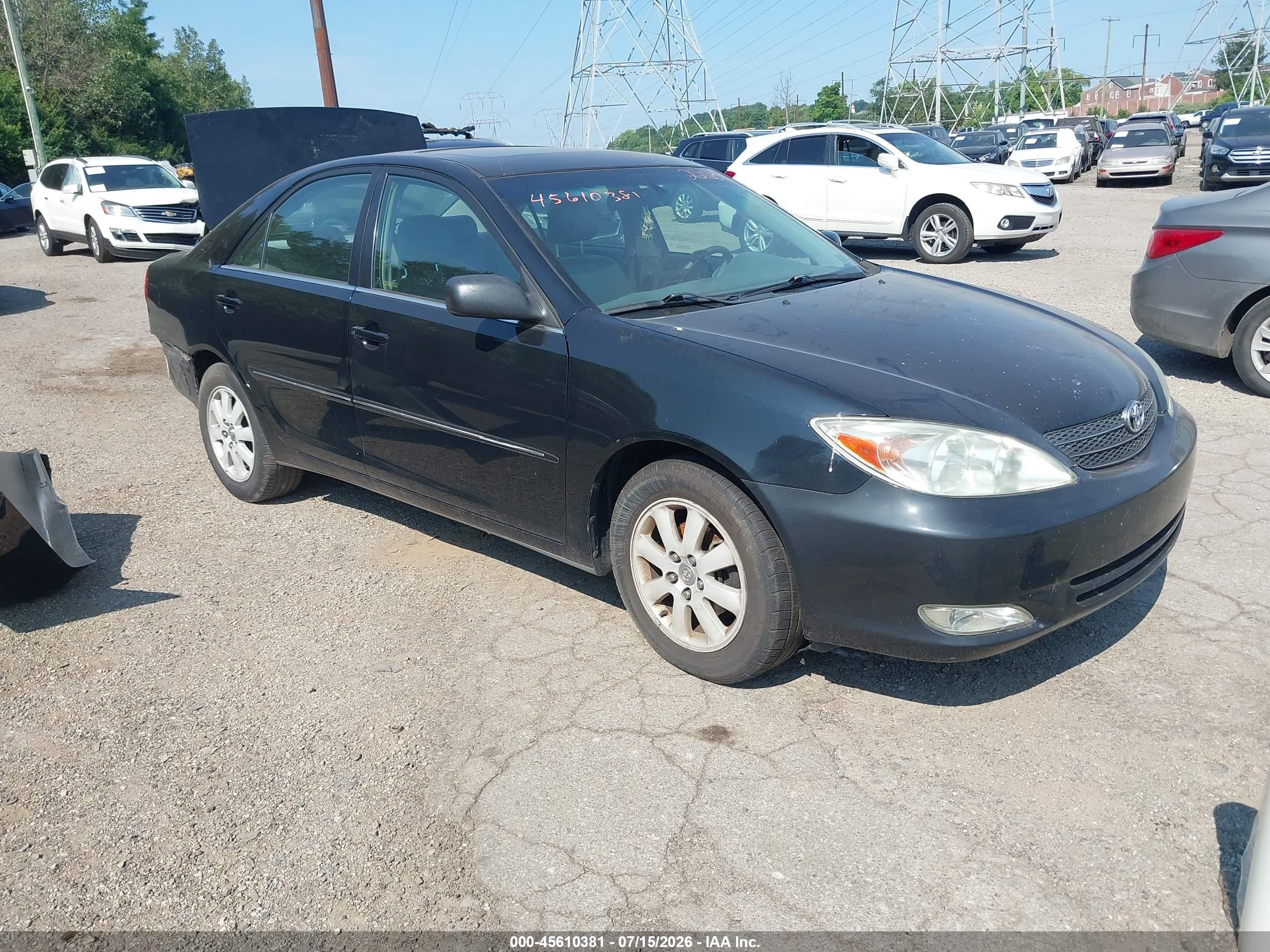 2003 Toyota Camry Xle Black vin: 4T1BE30K73U226896