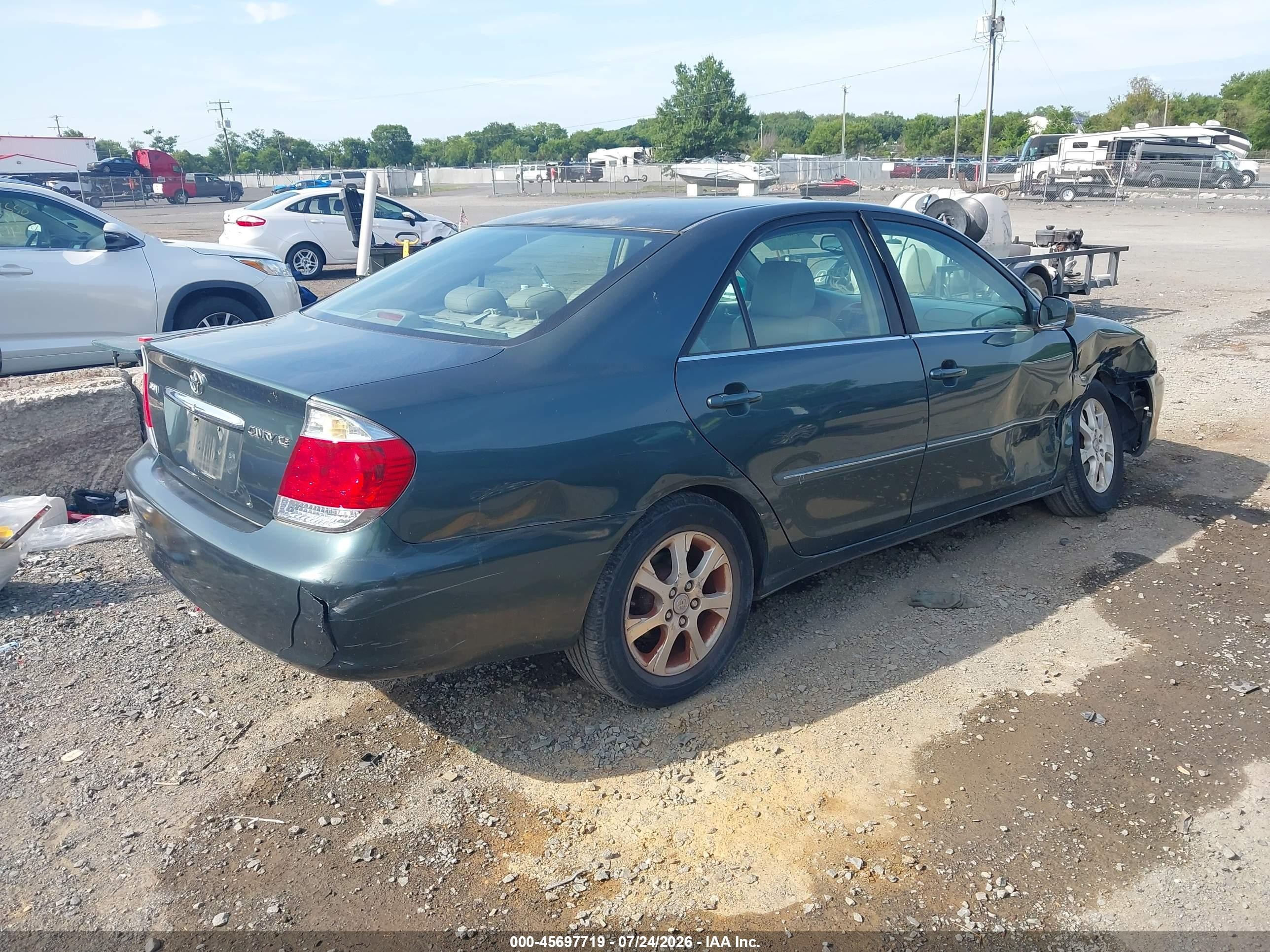 2005 Toyota Camry Xle Green vin: 4T1BE30K75U412831