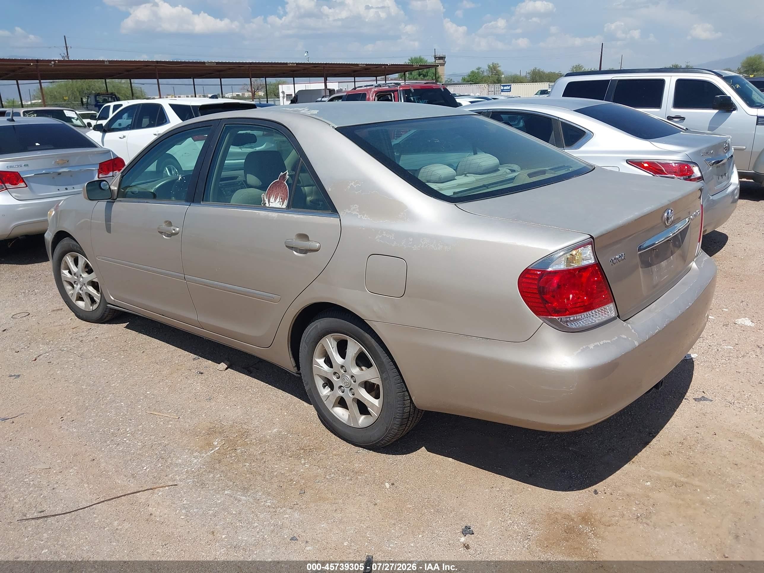 2005 Toyota Camry Xle Champagne vin: 4T1BE30K85U516714