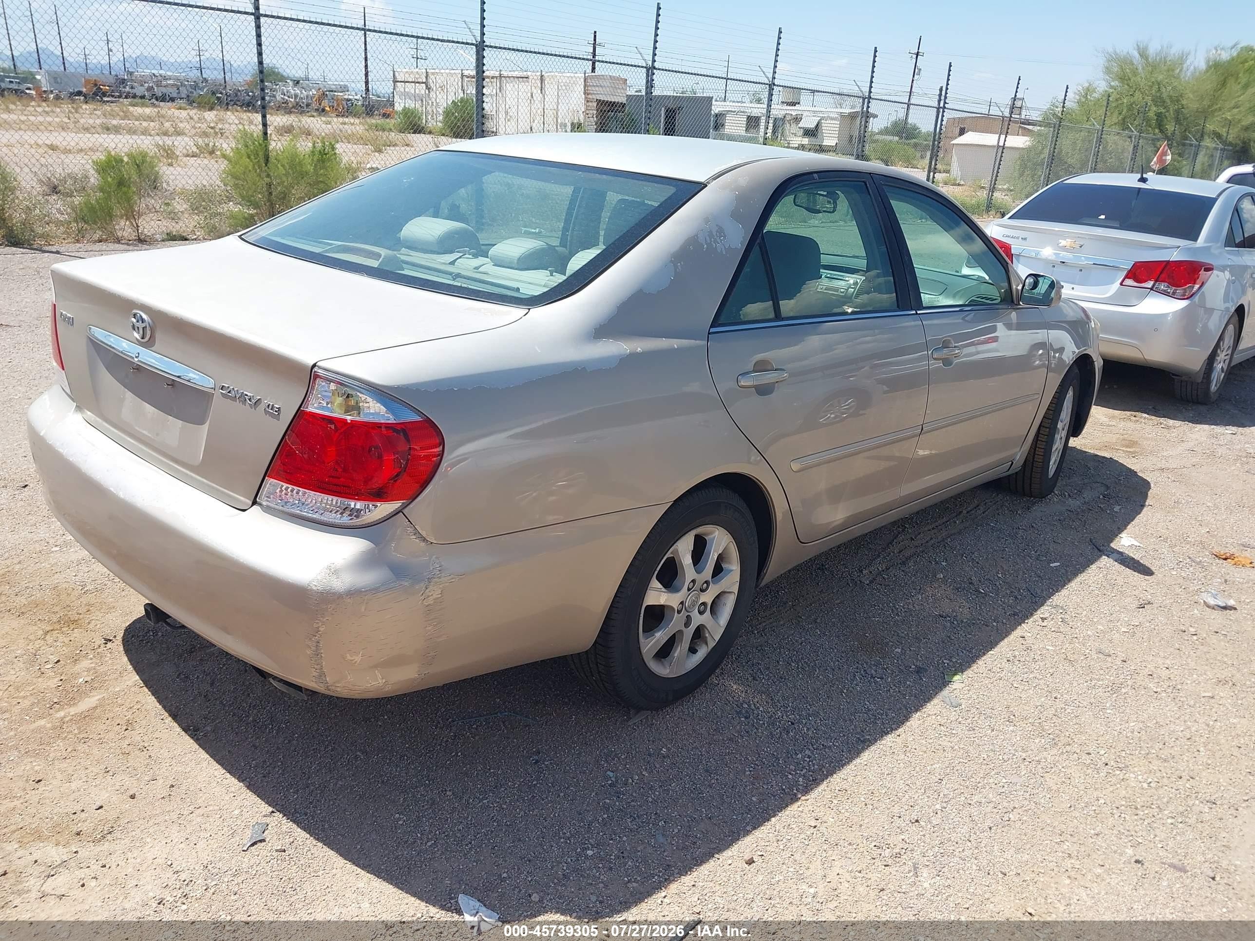 2005 Toyota Camry Xle Champagne vin: 4T1BE30K85U516714