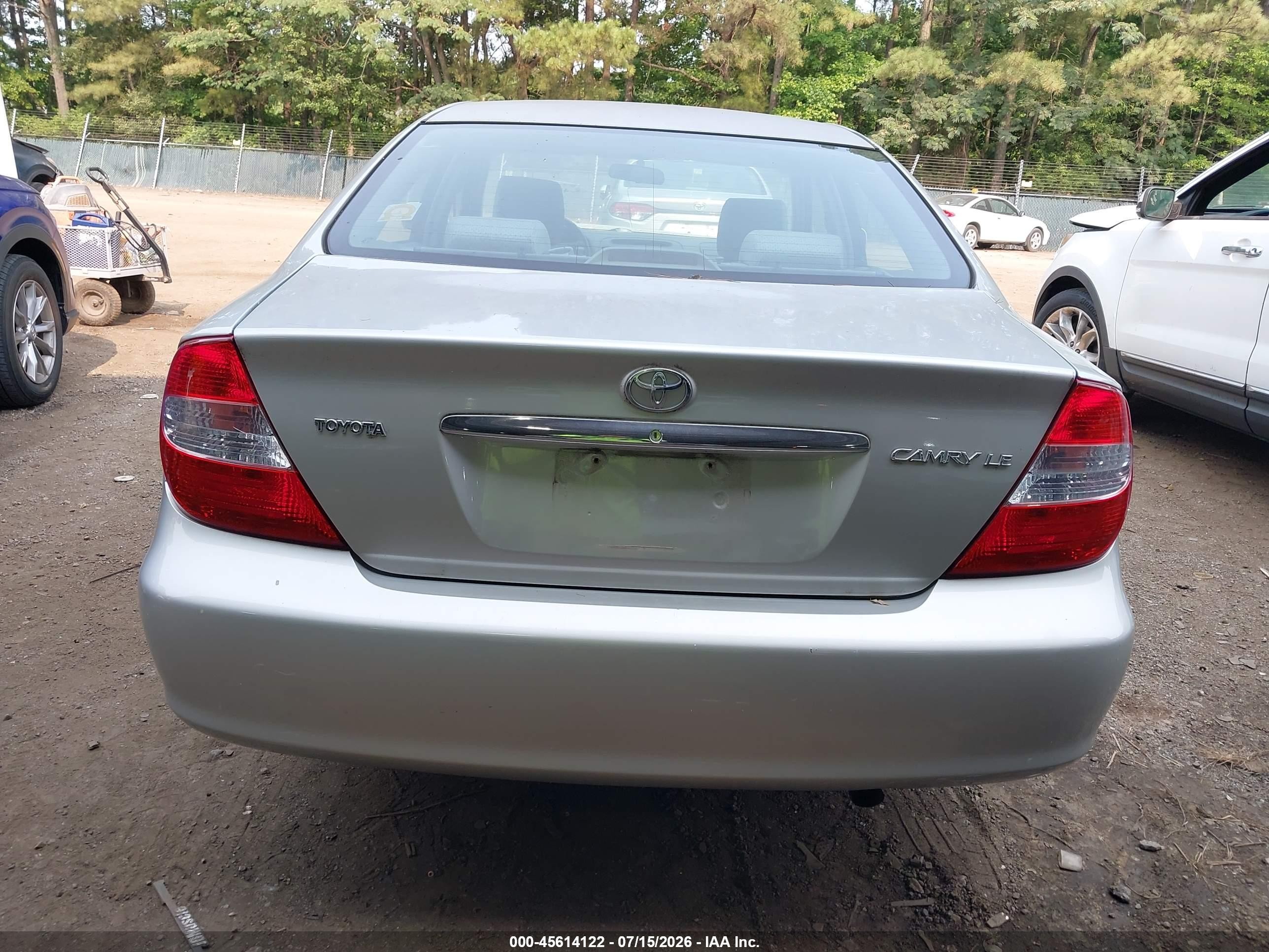 2003 Toyota Camry Le Silver vin: 4T1BE30K93U643839