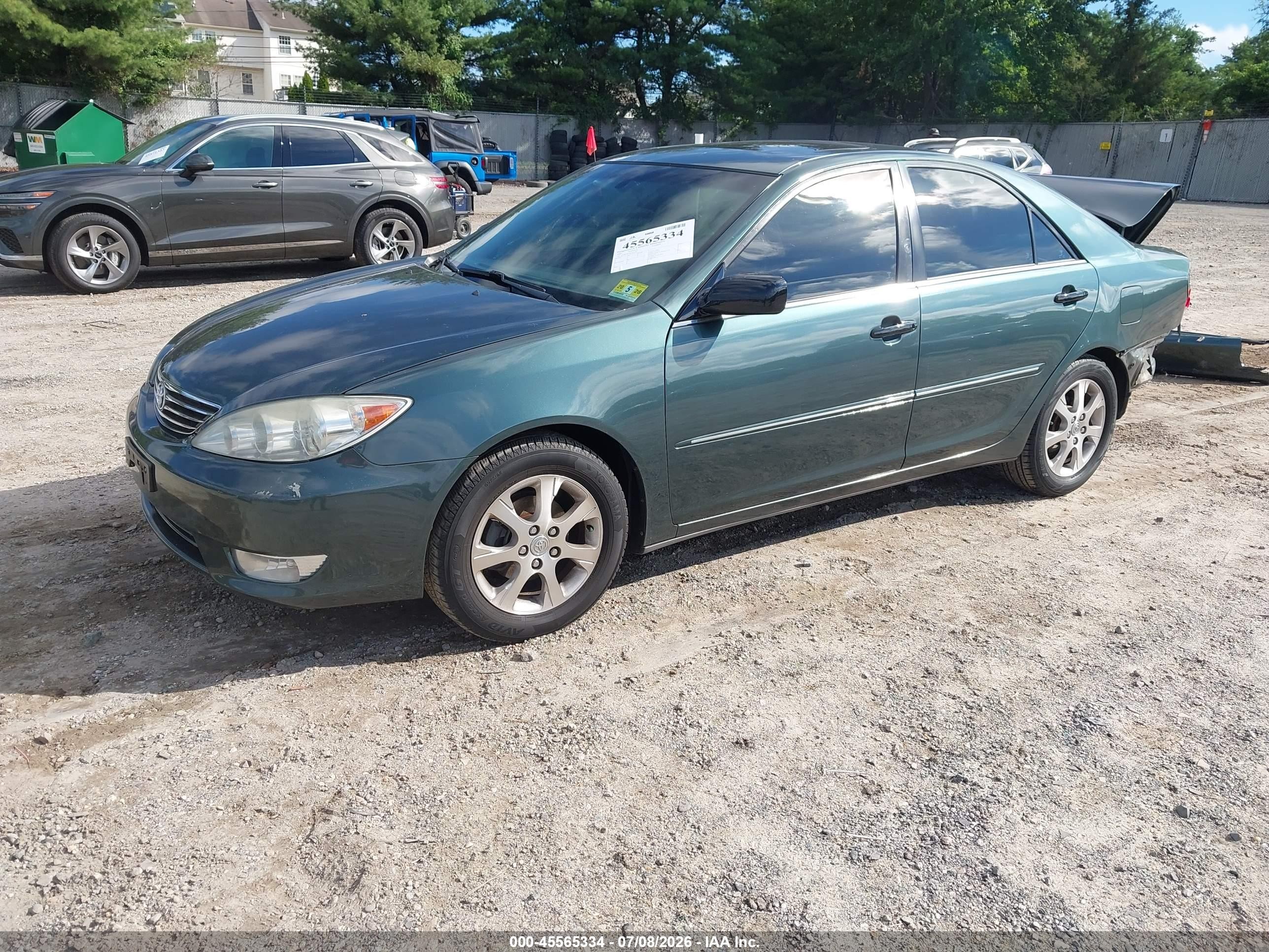2005 Toyota Camry Xle Зеленый vin: 4T1BE30K95U027352