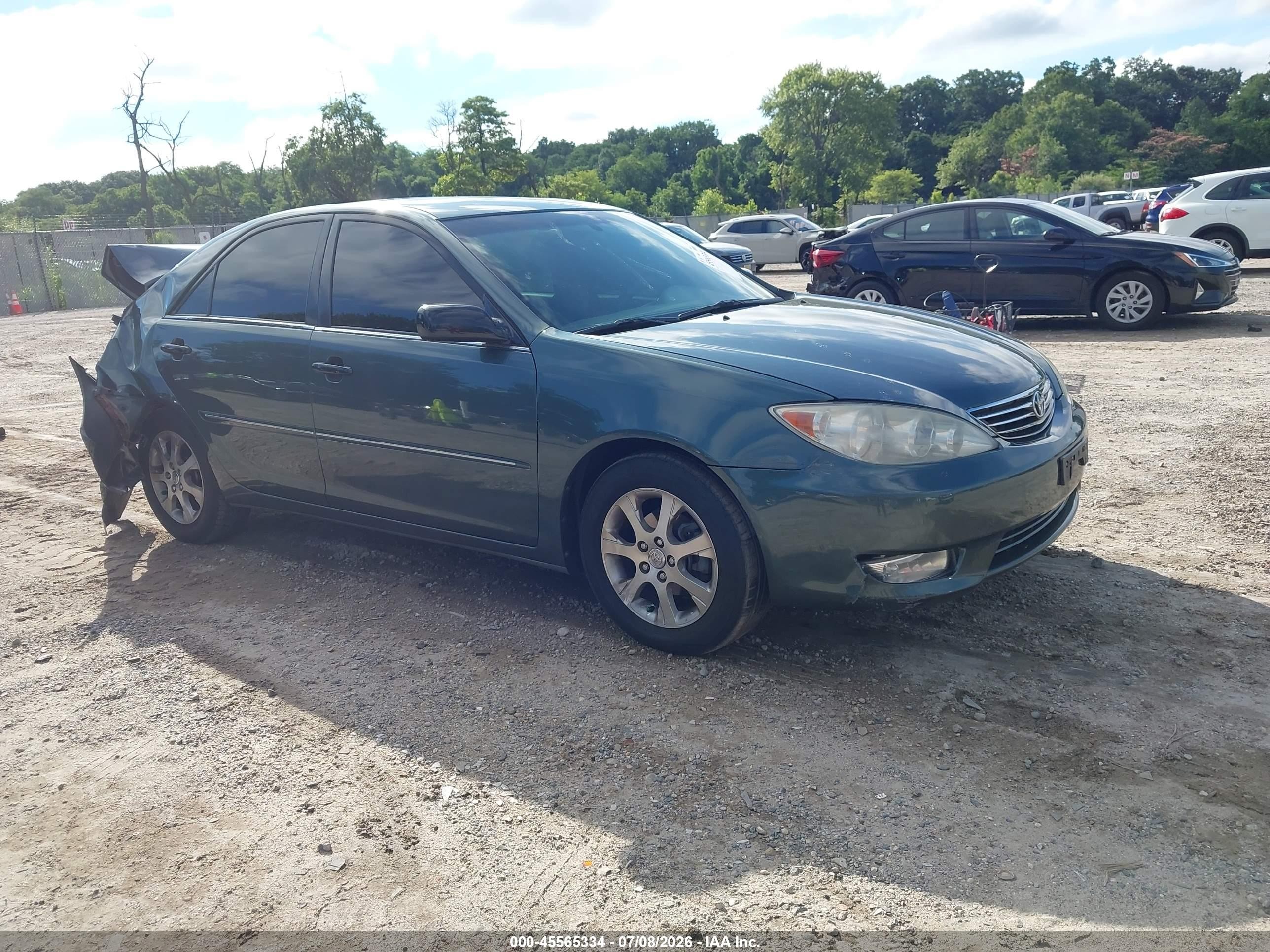 2005 Toyota Camry Xle Зеленый vin: 4T1BE30K95U027352