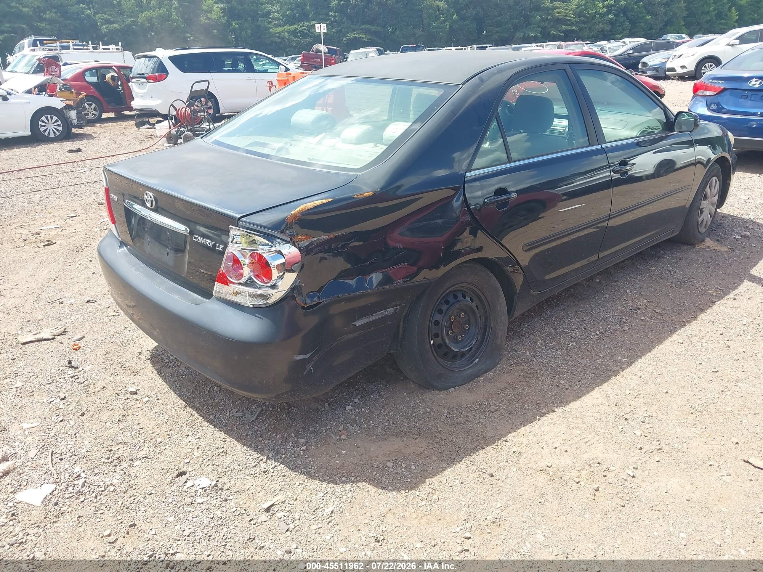 2005 Toyota Camry Le Black vin: 4T1BE30K95U040280