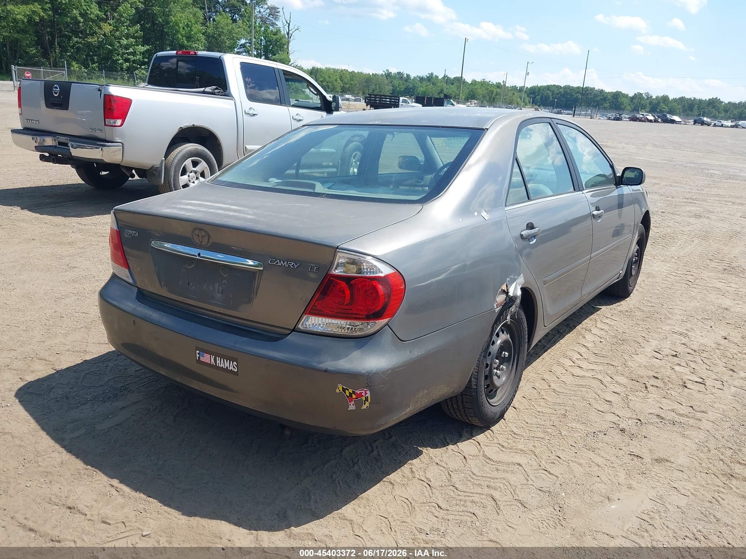 2006 Toyota Camry Le Gray vin: 4T1BE30K96U734016