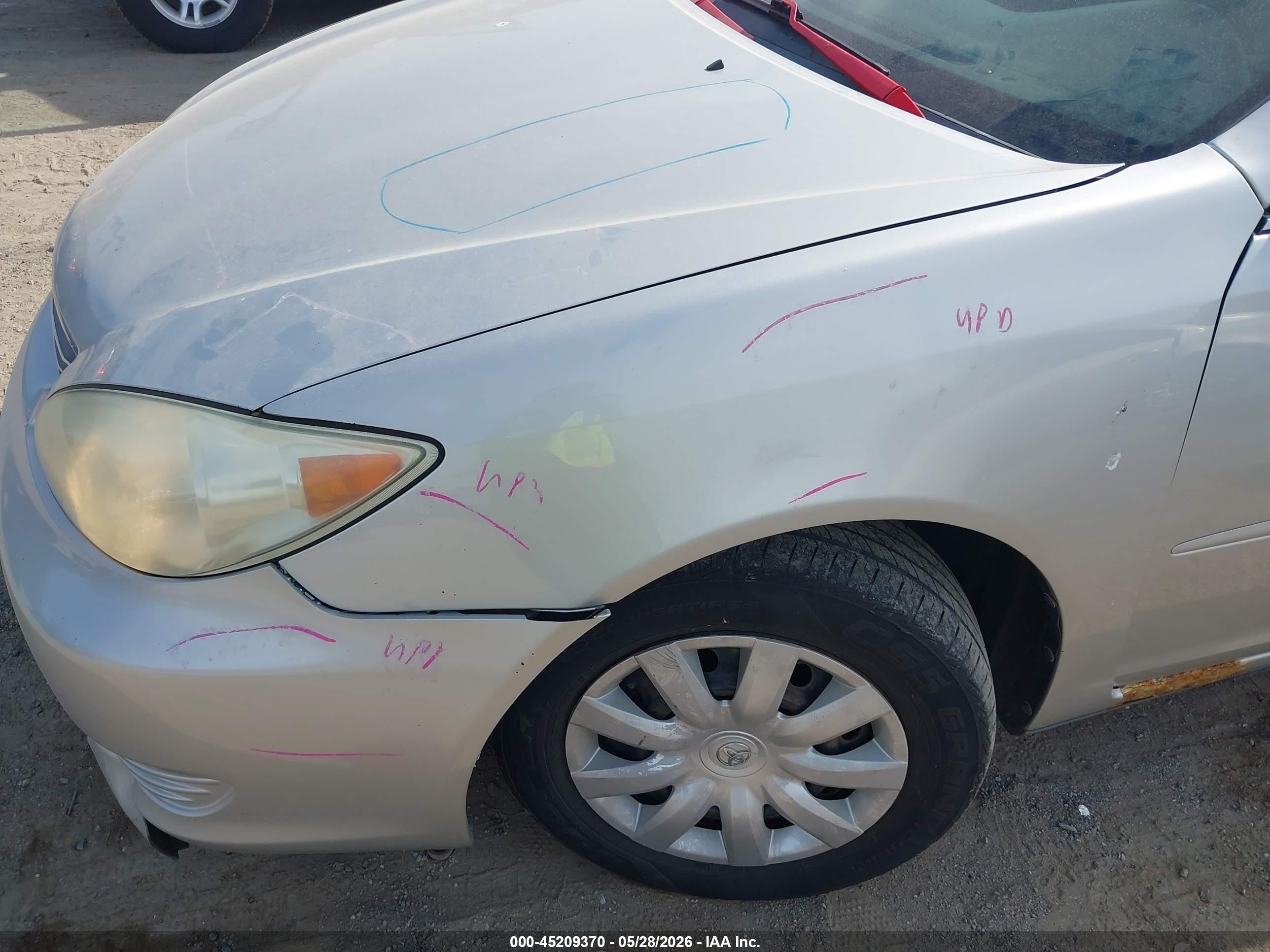 2005 Toyota Camry Le Silver vin: 4T1BE32K05U558257