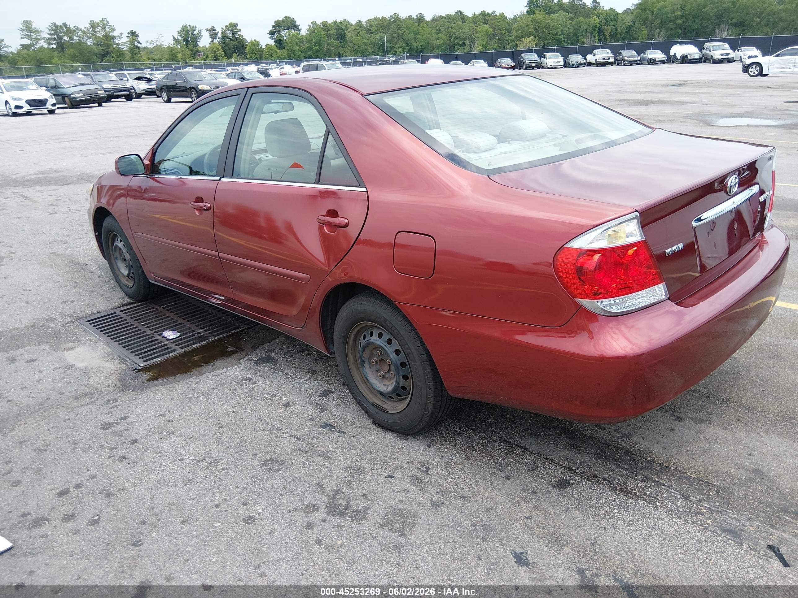 2006 Toyota Camry Le Бордовый vin: 4T1BE32K06U107072