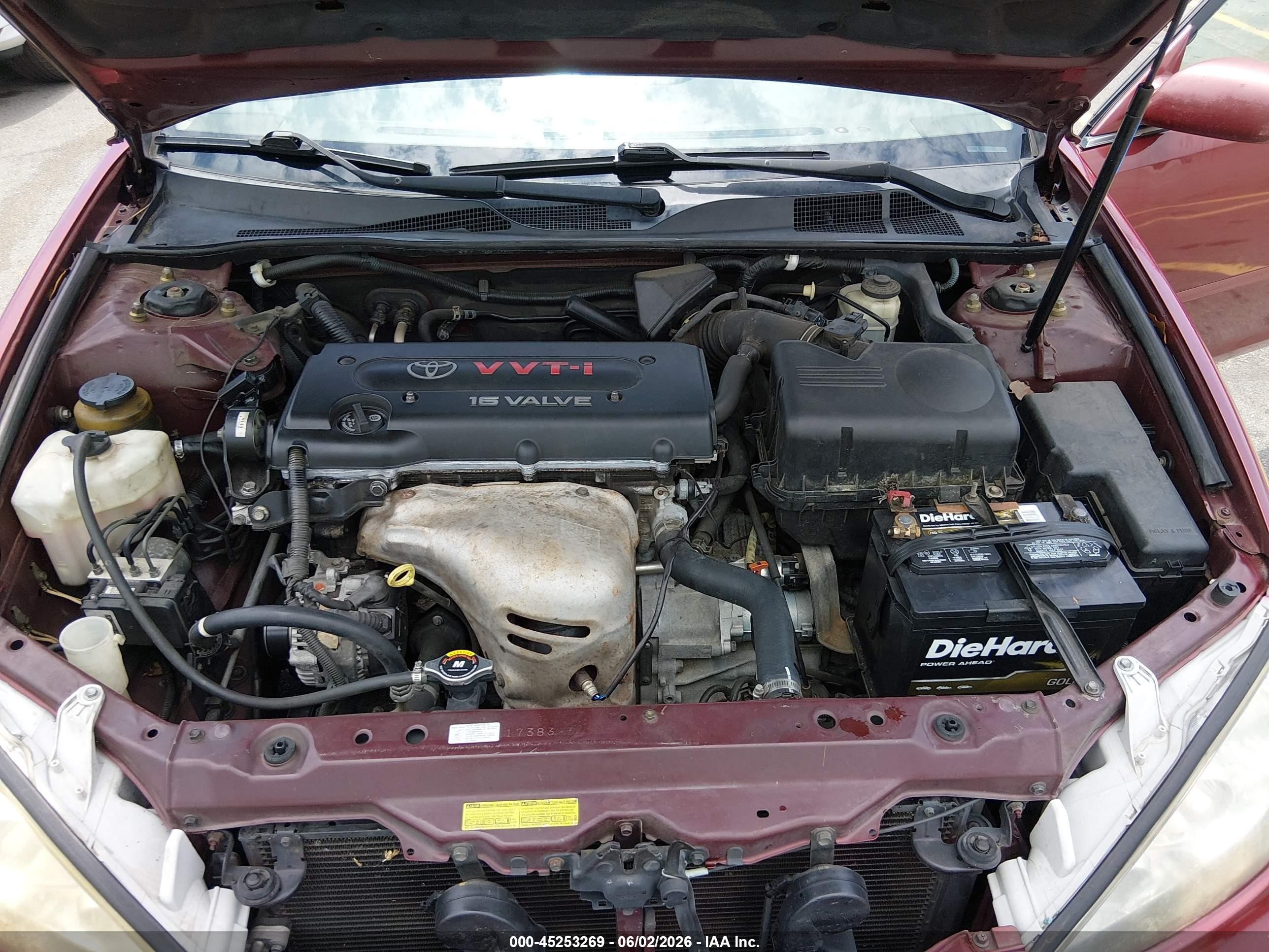 2006 Toyota Camry Le Бордовый vin: 4T1BE32K06U107072