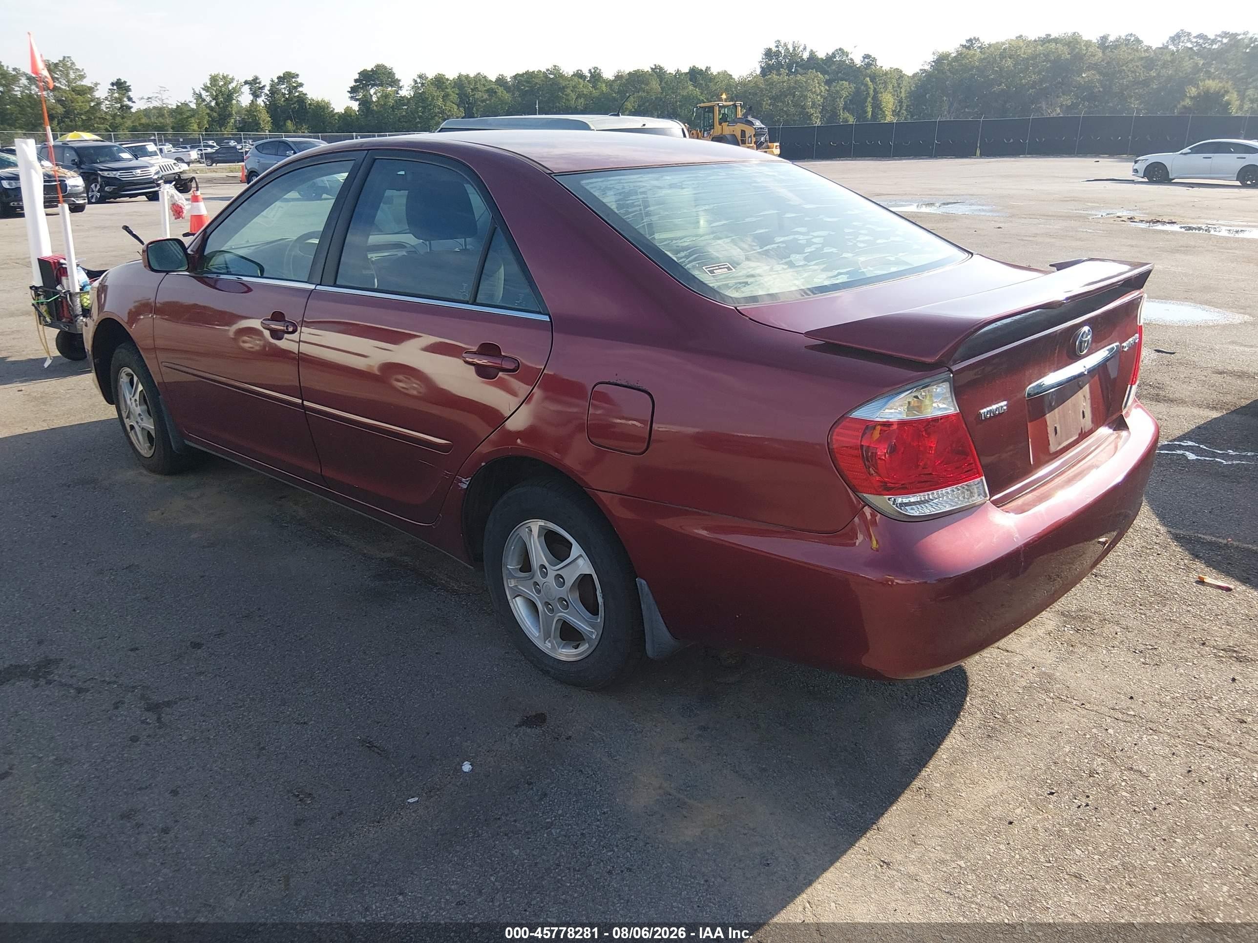 2006 Toyota Camry Le Бордовый vin: 4T1BE32K06U144977