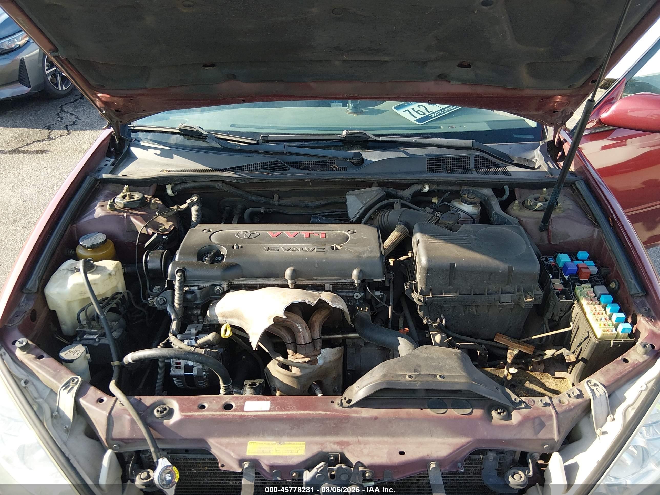2006 Toyota Camry Le Бордовый vin: 4T1BE32K06U144977