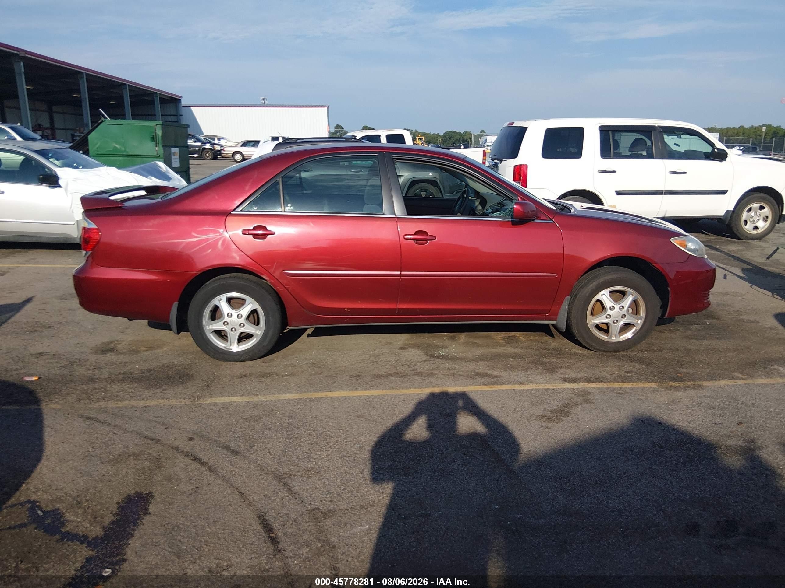 2006 Toyota Camry Le Бордовый vin: 4T1BE32K06U144977