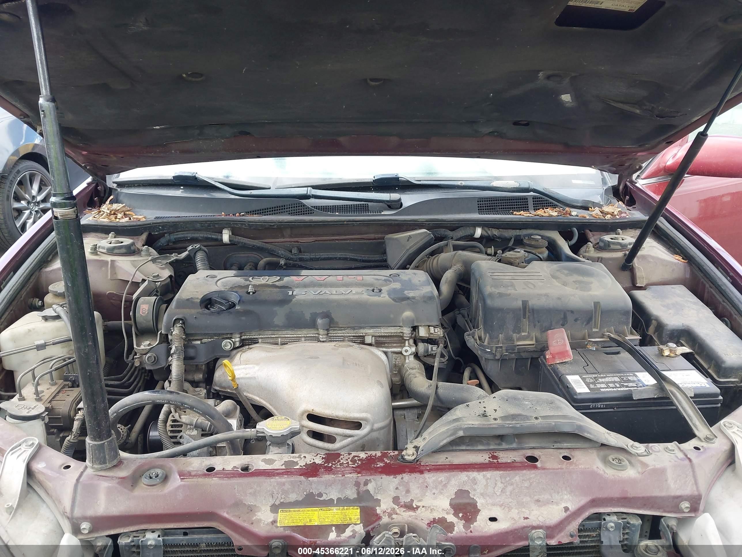 2002 Toyota Camry Le Burgundy vin: 4T1BE32K12U072049