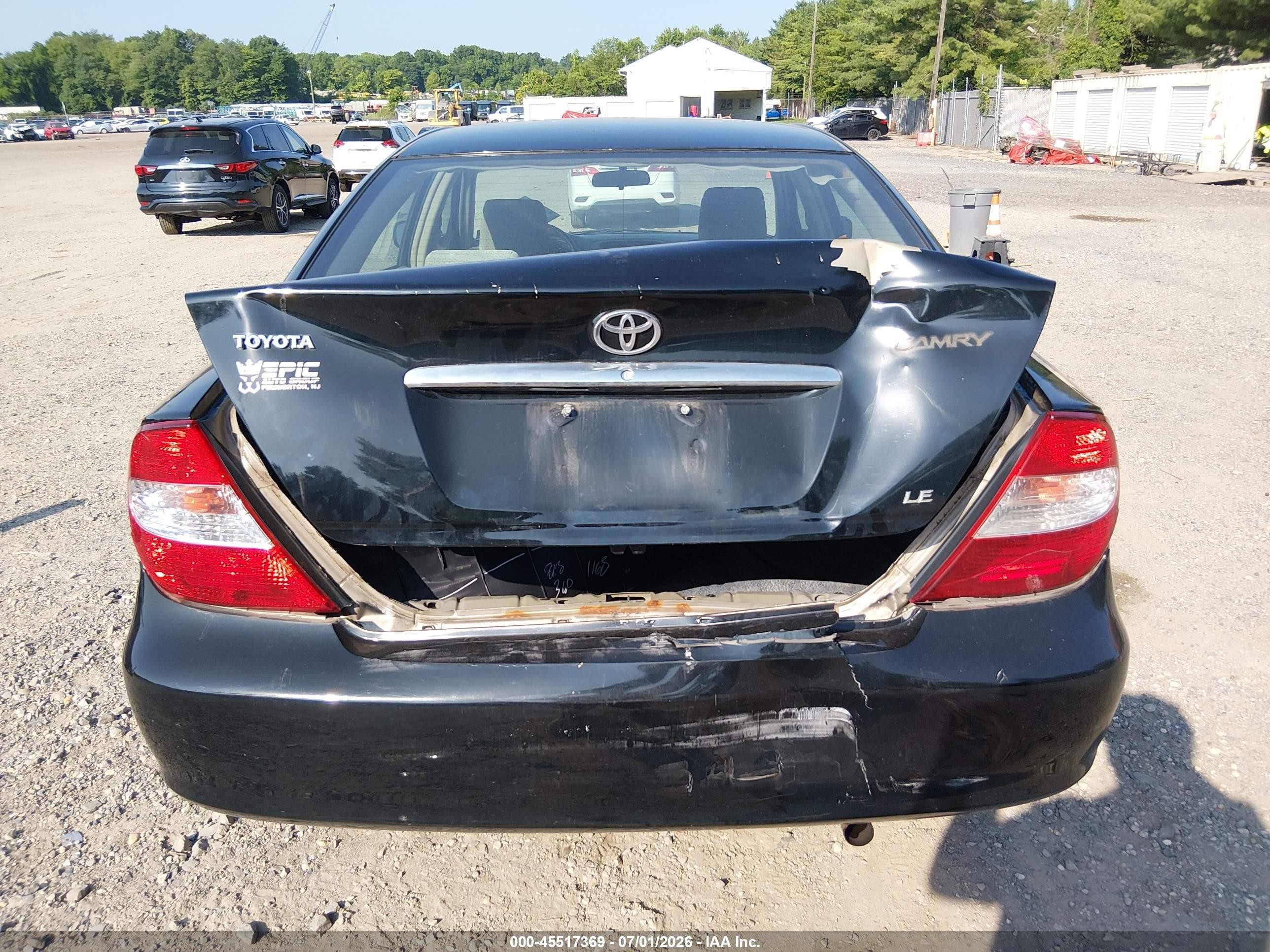 2004 Toyota Camry Le Black vin: 4T1BE32K14U314289