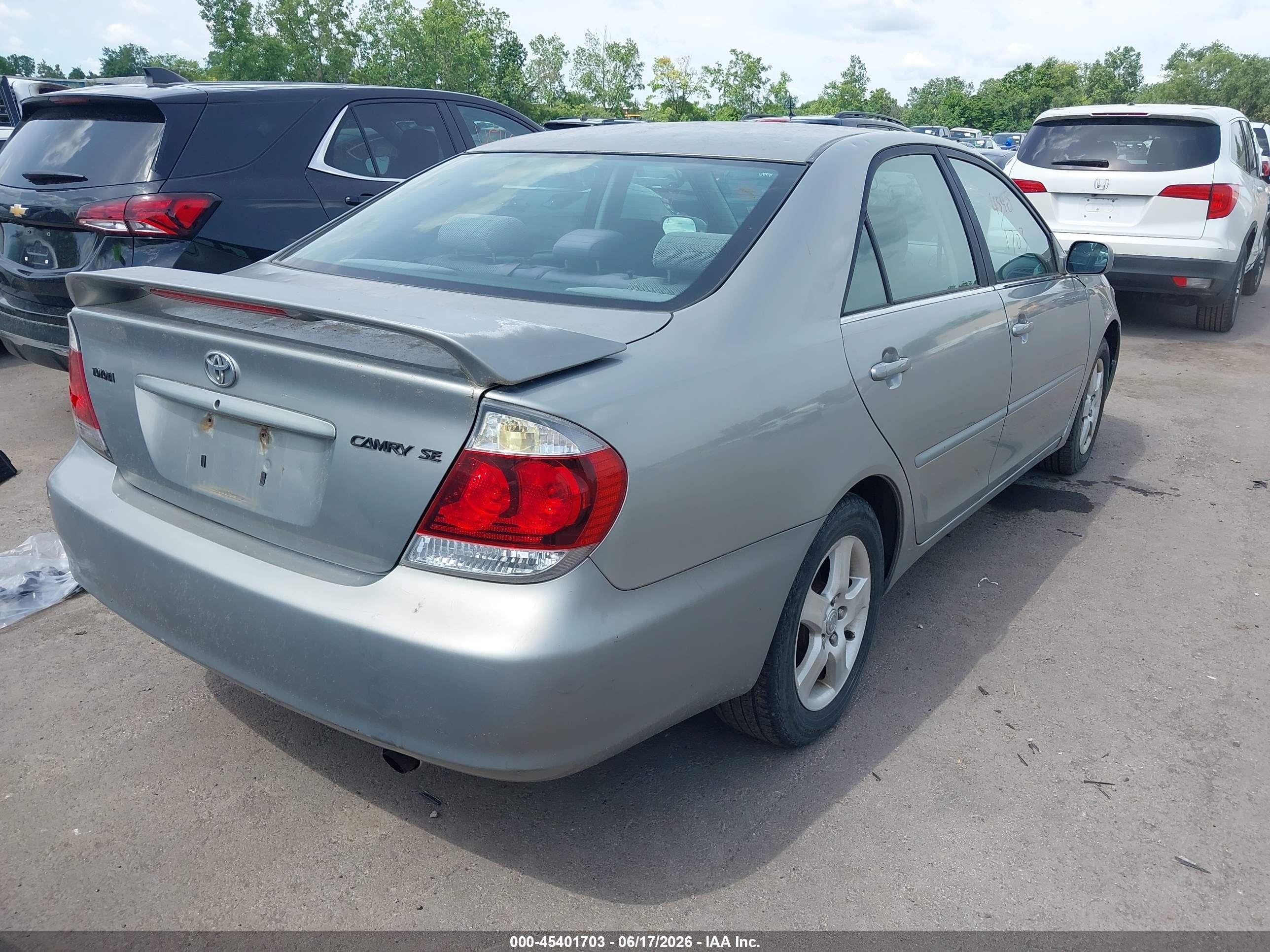 2005 Toyota Camry Se Gray vin: 4T1BE32K15U549986