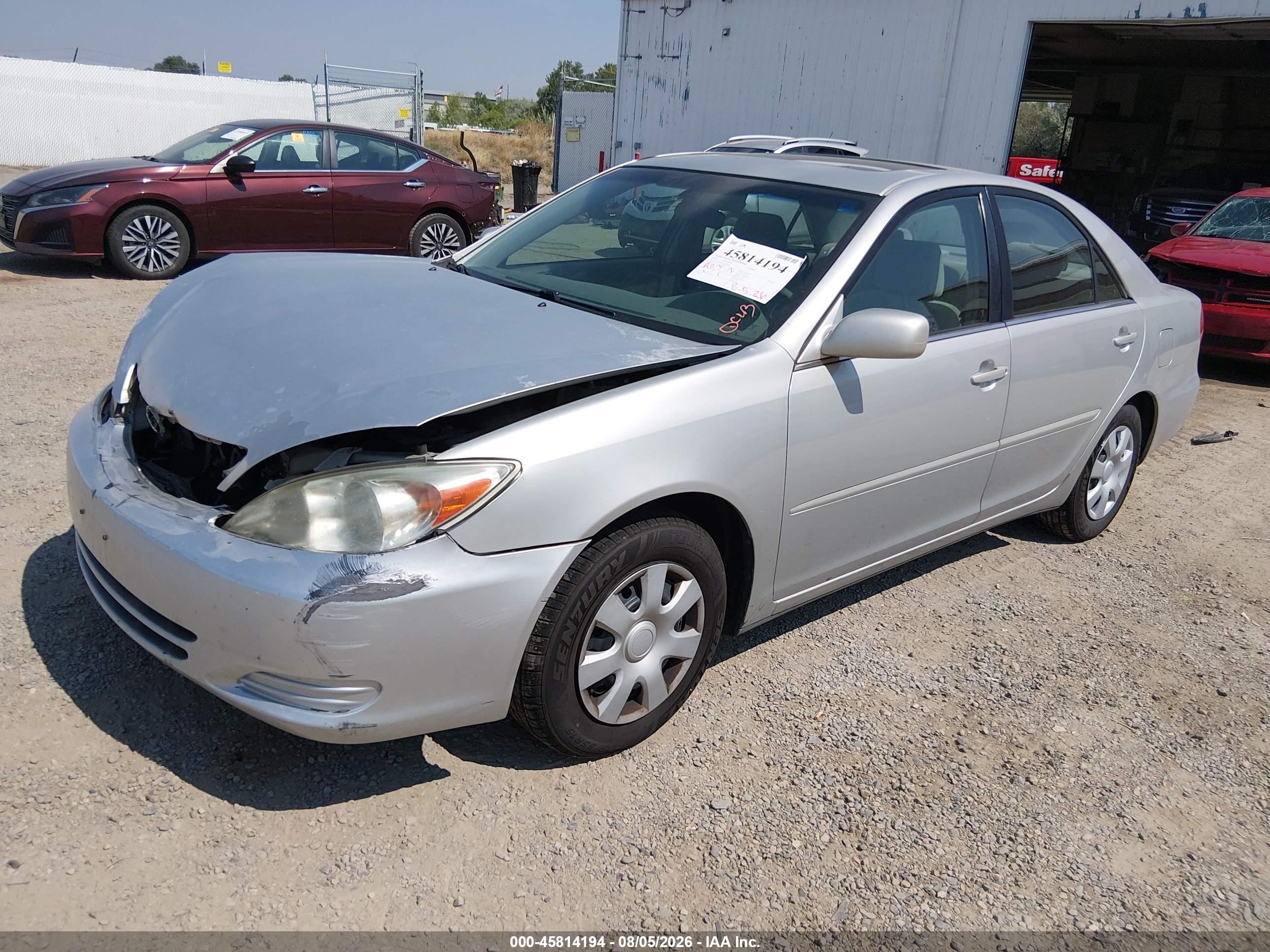 2002 Toyota Camry Le Silver vin: 4T1BE32K22U508245