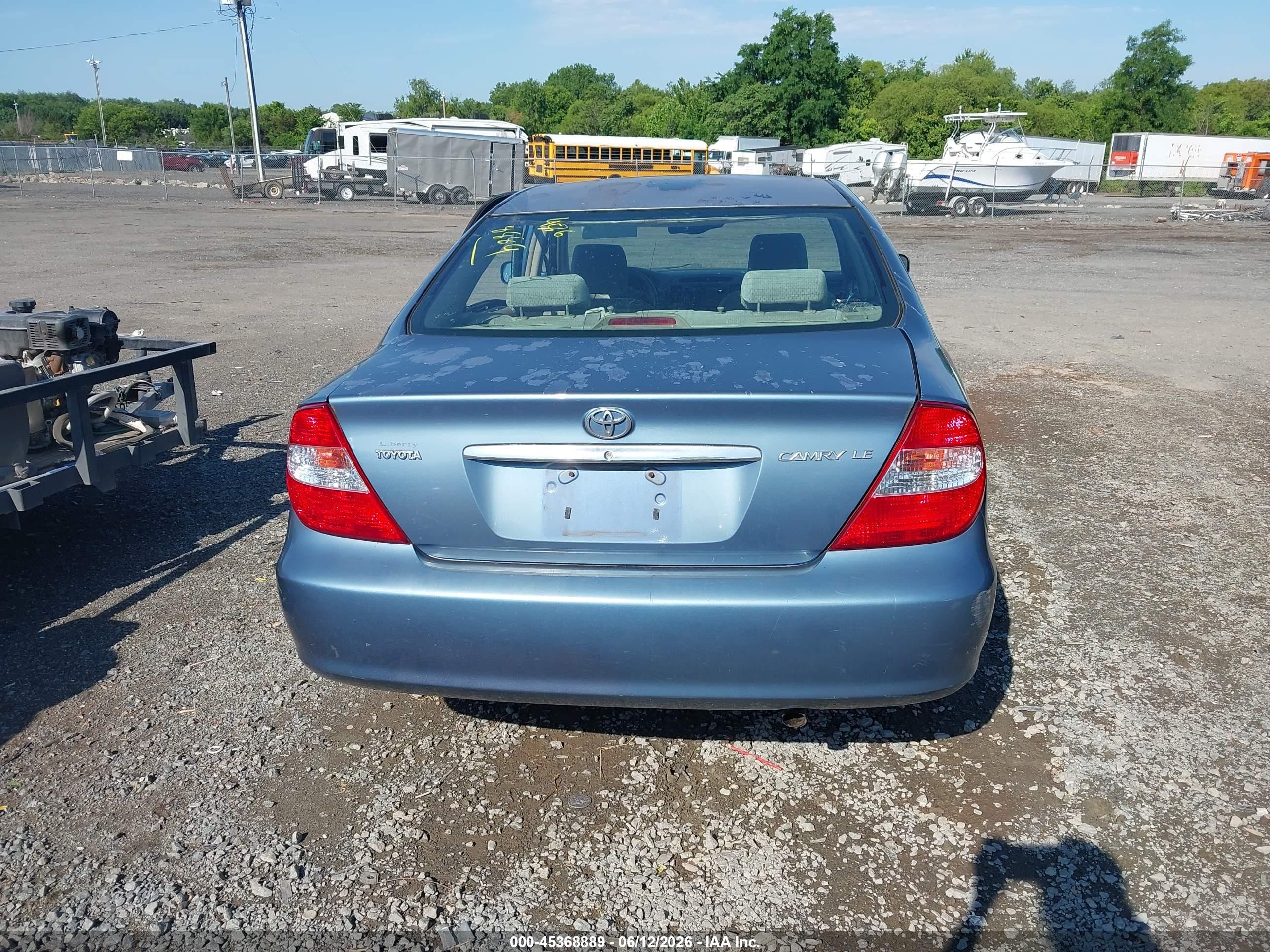 2002 Toyota Camry Le Blue vin: 4T1BE32K22U516118