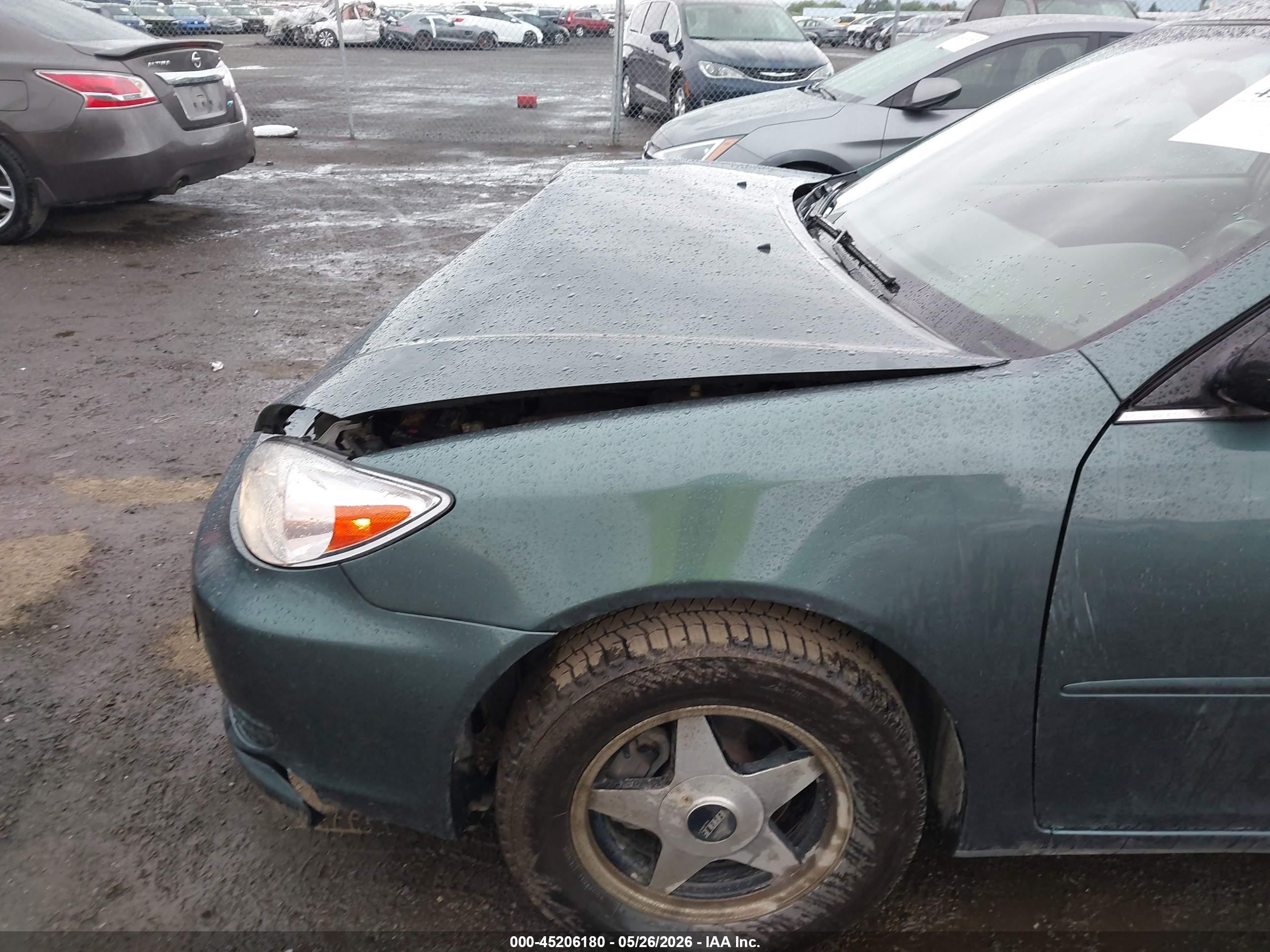 2002 Toyota Camry Le Green vin: 4T1BE32K22U555503