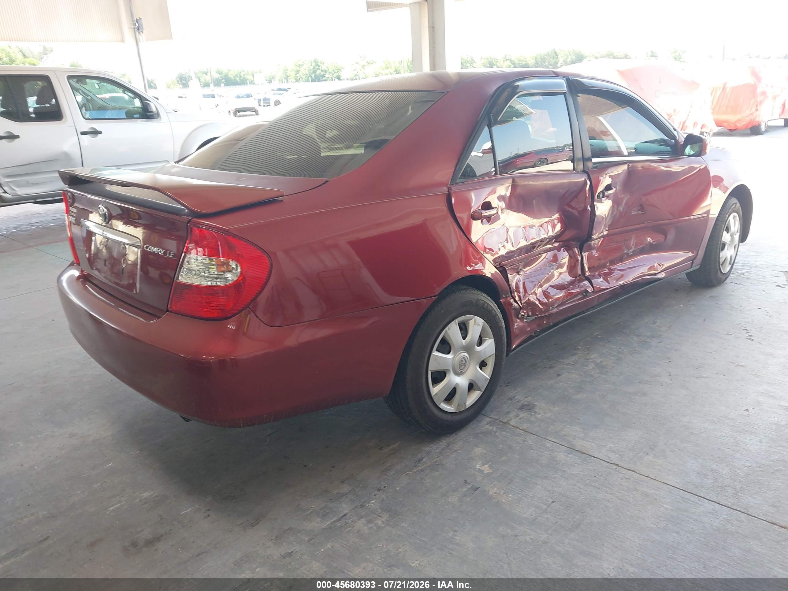2003 Toyota Camry Le Burgundy vin: 4T1BE32K23U242906