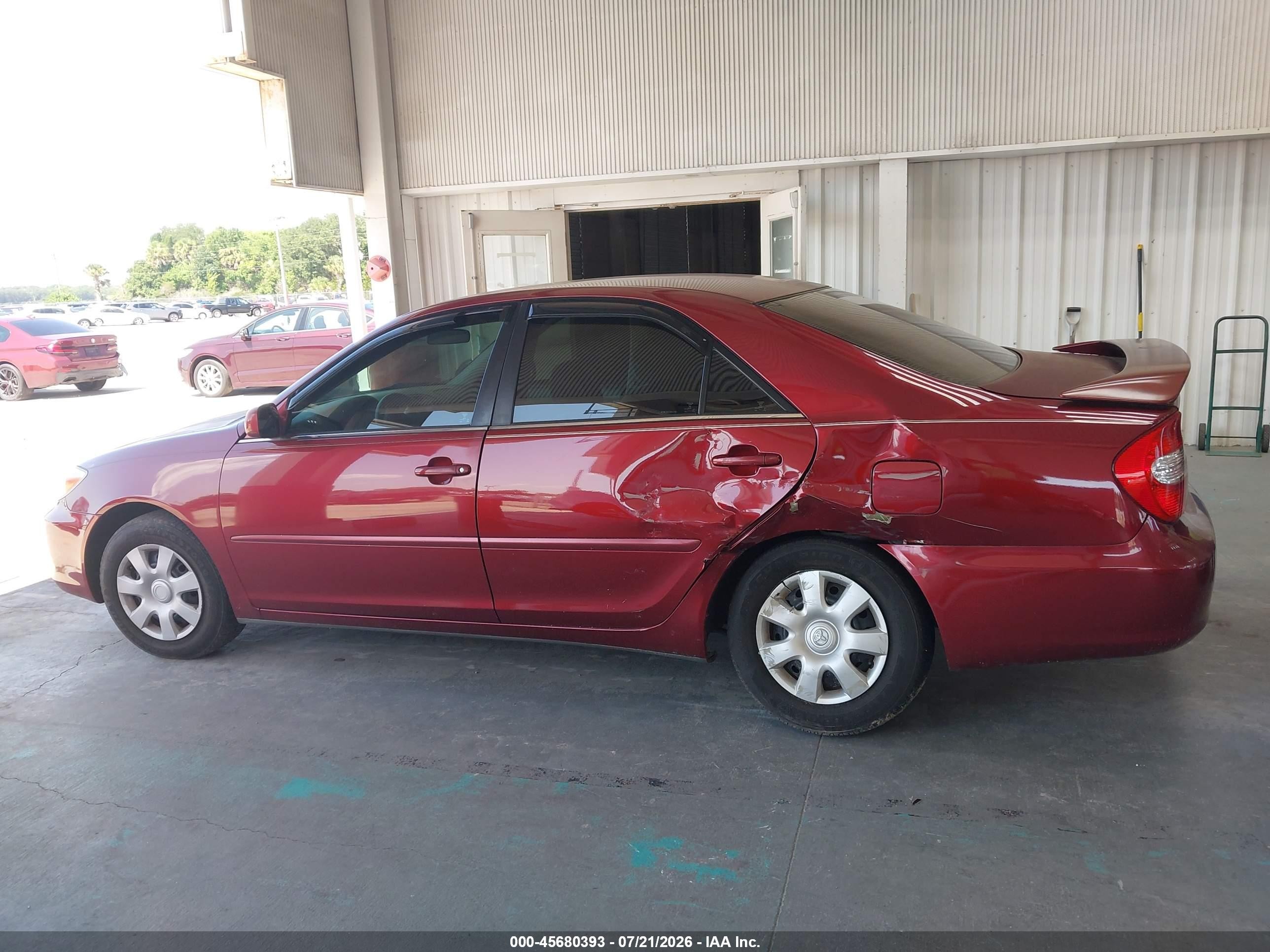 2003 Toyota Camry Le Burgundy vin: 4T1BE32K23U242906