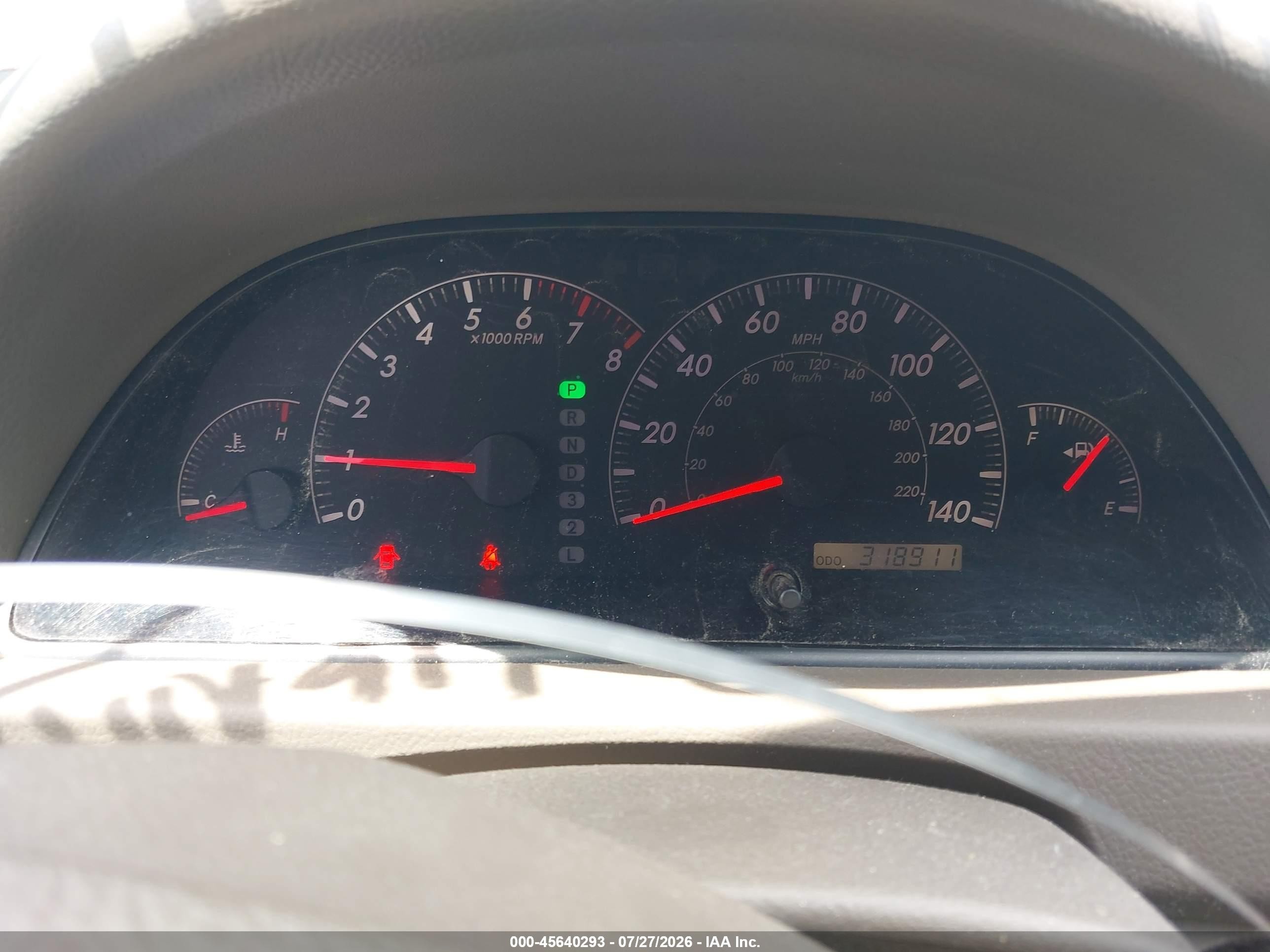 2005 Toyota Camry Le Burgundy vin: 4T1BE32K25U056768