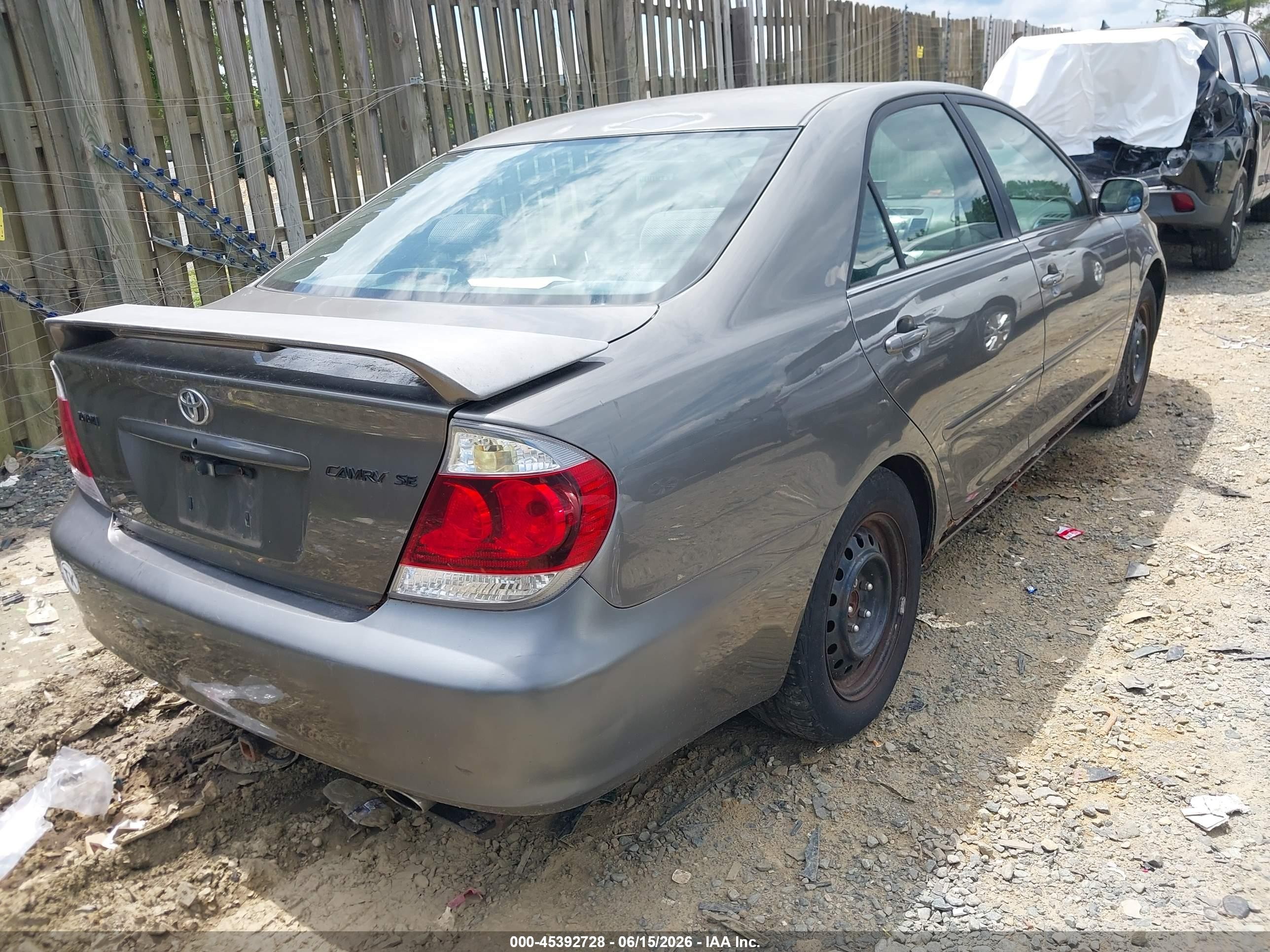 2005 Toyota Camry Se Gray vin: 4T1BE32K25U569373