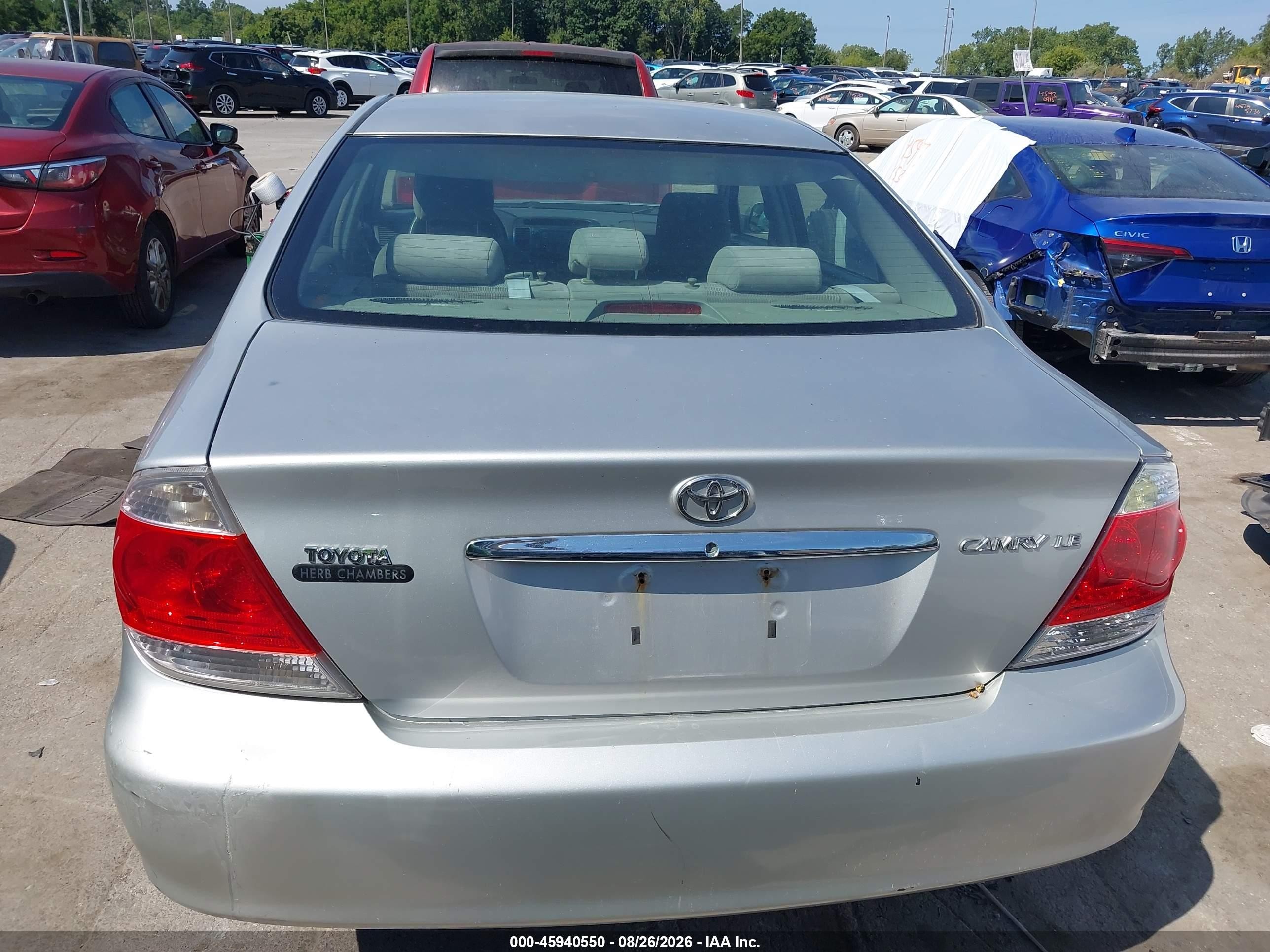 2006 Toyota Camry Le Gray vin: 4T1BE32K26U108353