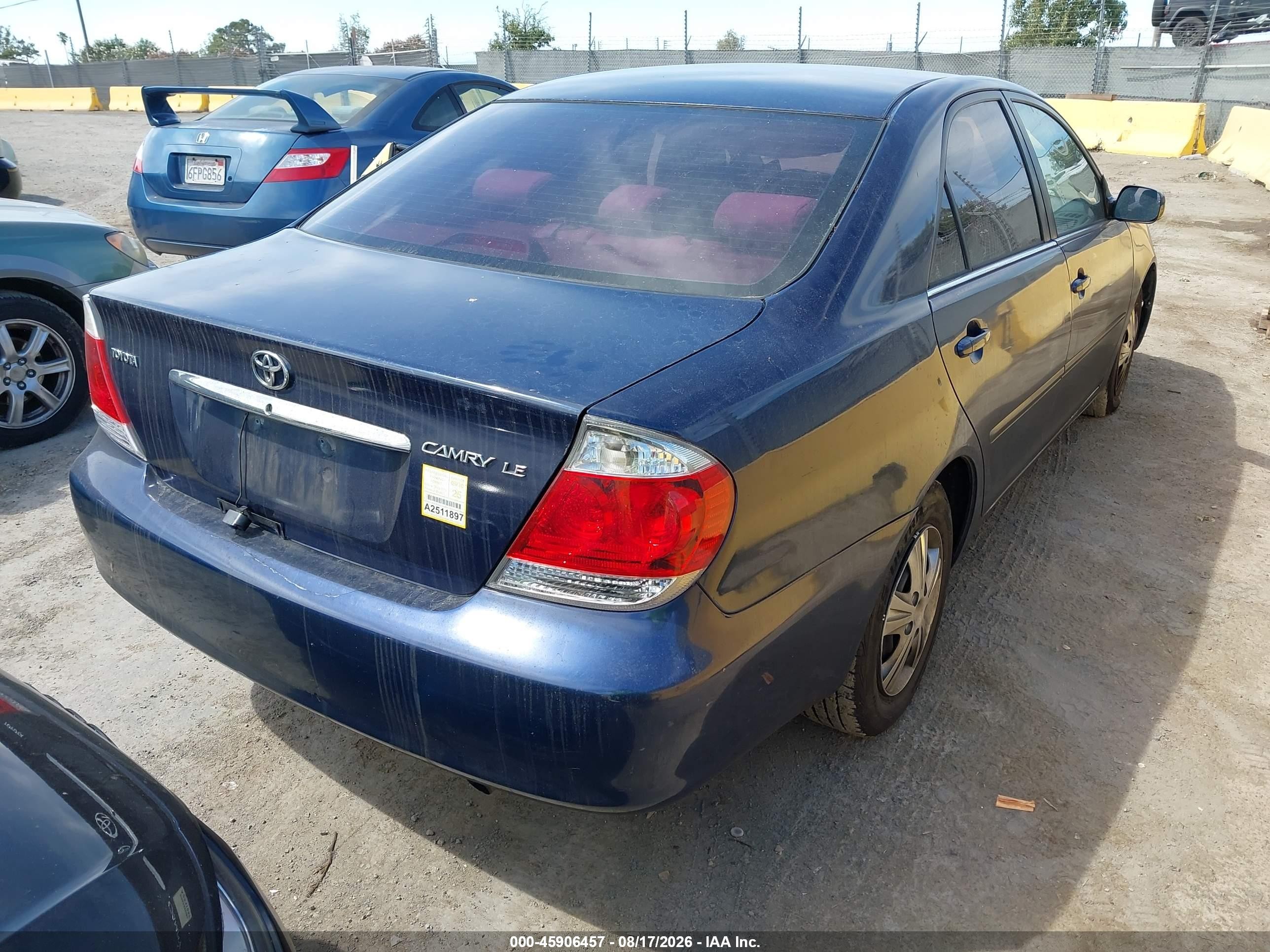 2006 Toyota Camry Le Blue vin: 4T1BE32K26U127470