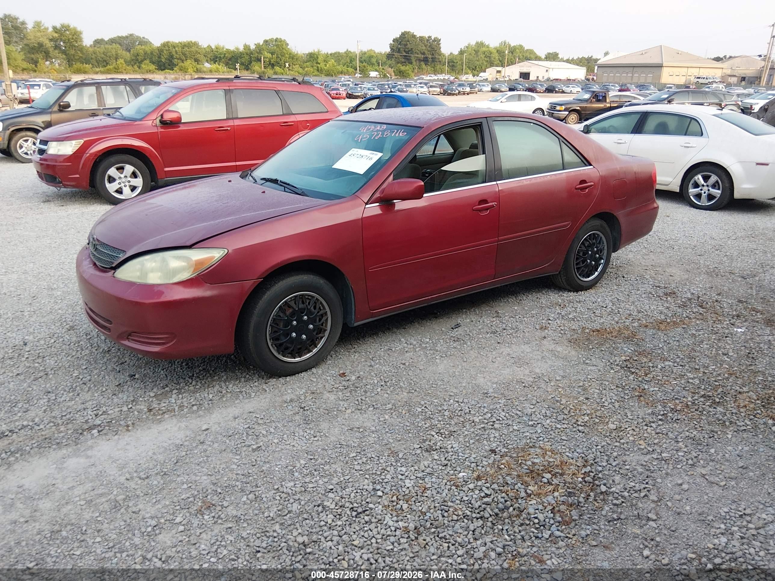 2002 Toyota Camry Le Red vin: 4T1BE32K32U016579