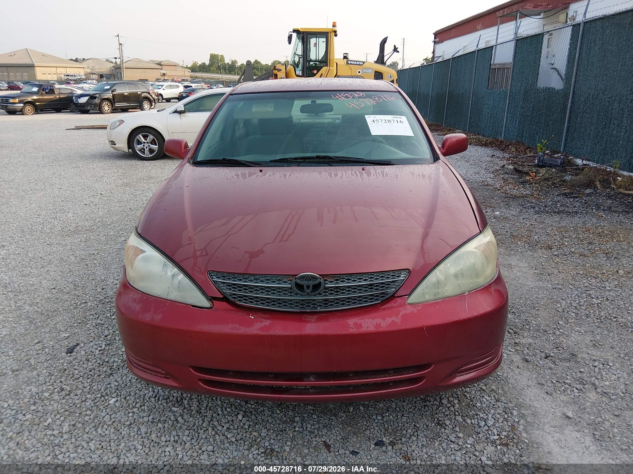 2002 Toyota Camry Le Red vin: 4T1BE32K32U016579
