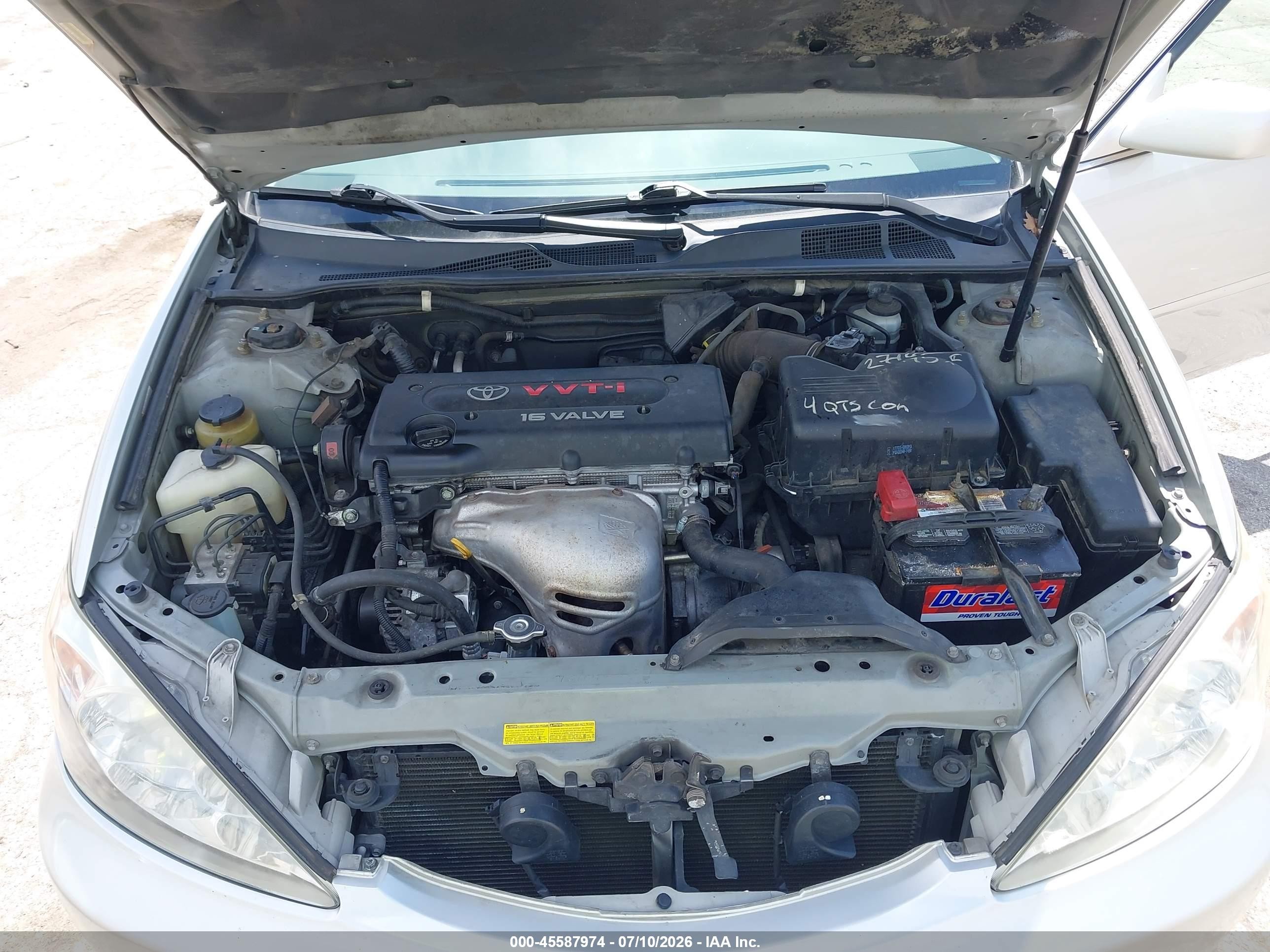2002 Toyota Camry Le Silver vin: 4T1BE32K32U570365