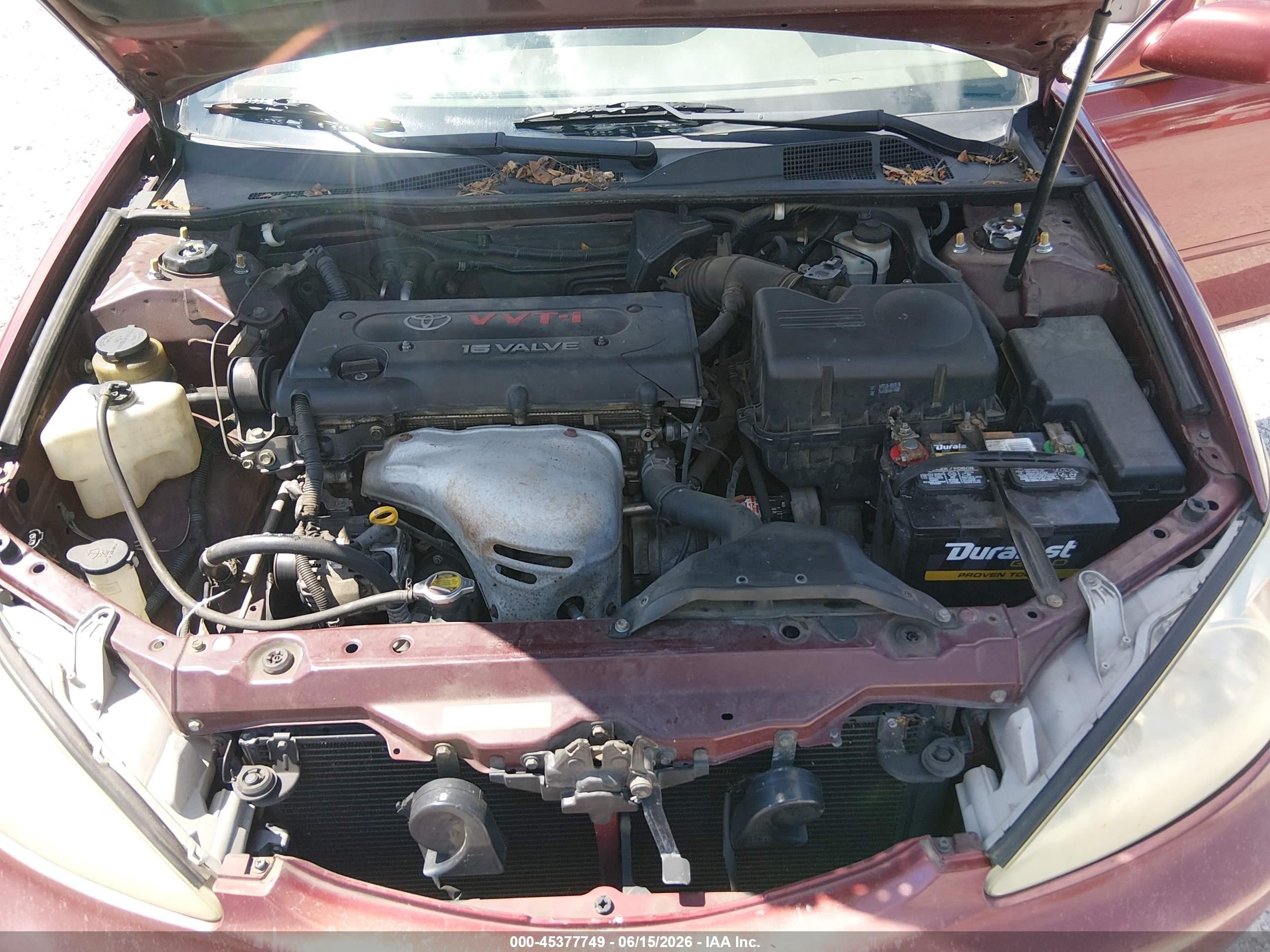 2003 Toyota Camry Le Maroon vin: 4T1BE32K33U170436