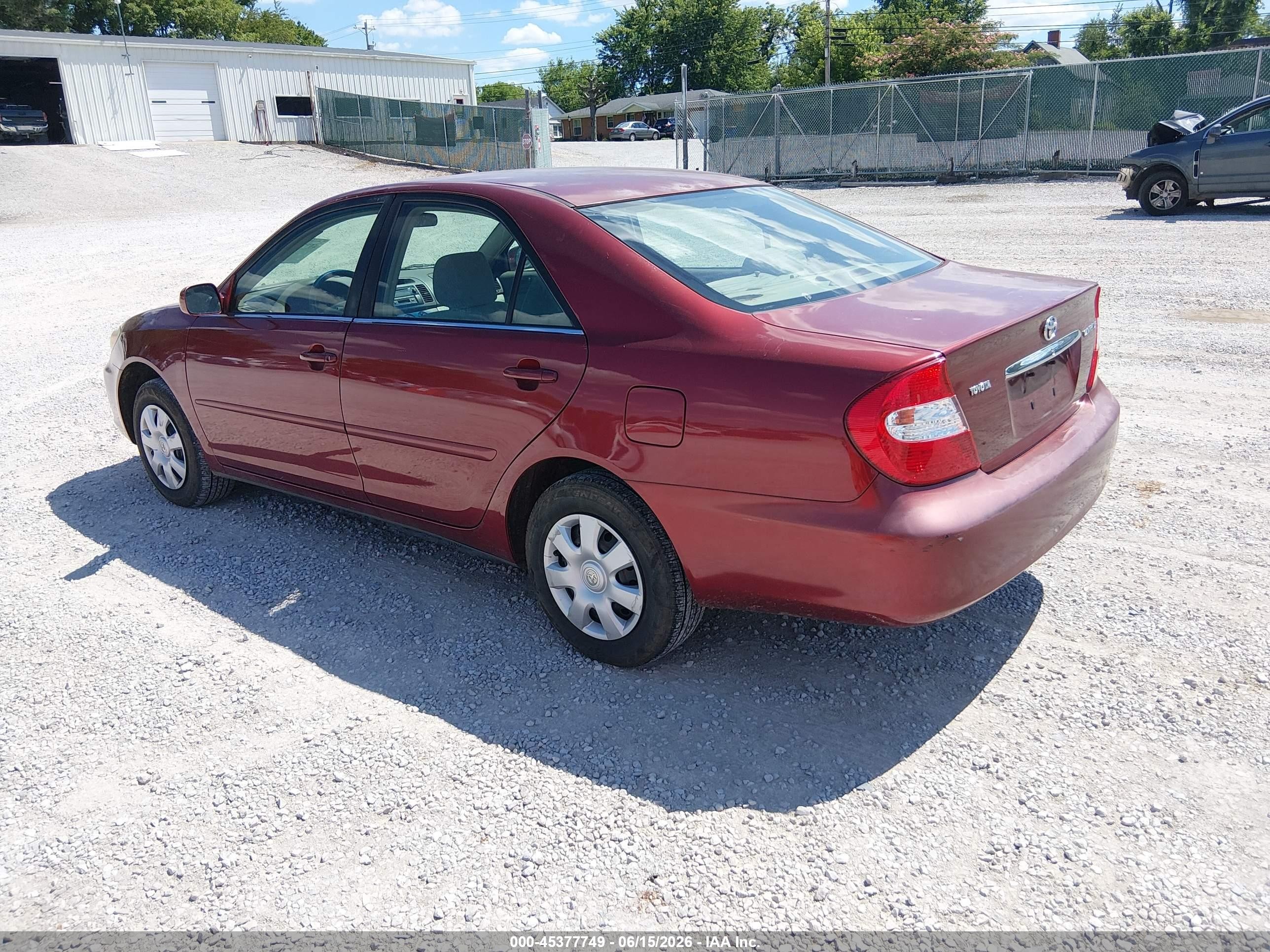 2003 Toyota Camry Le Maroon vin: 4T1BE32K33U170436