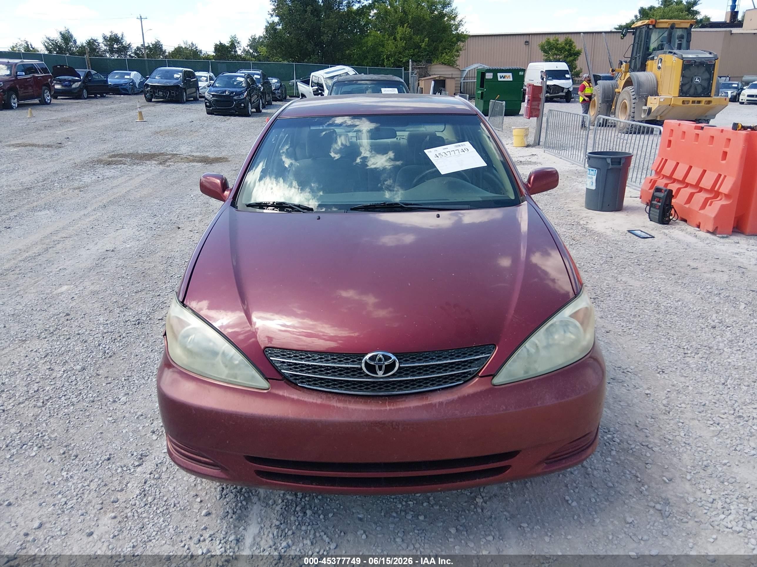 2003 Toyota Camry Le Maroon vin: 4T1BE32K33U170436