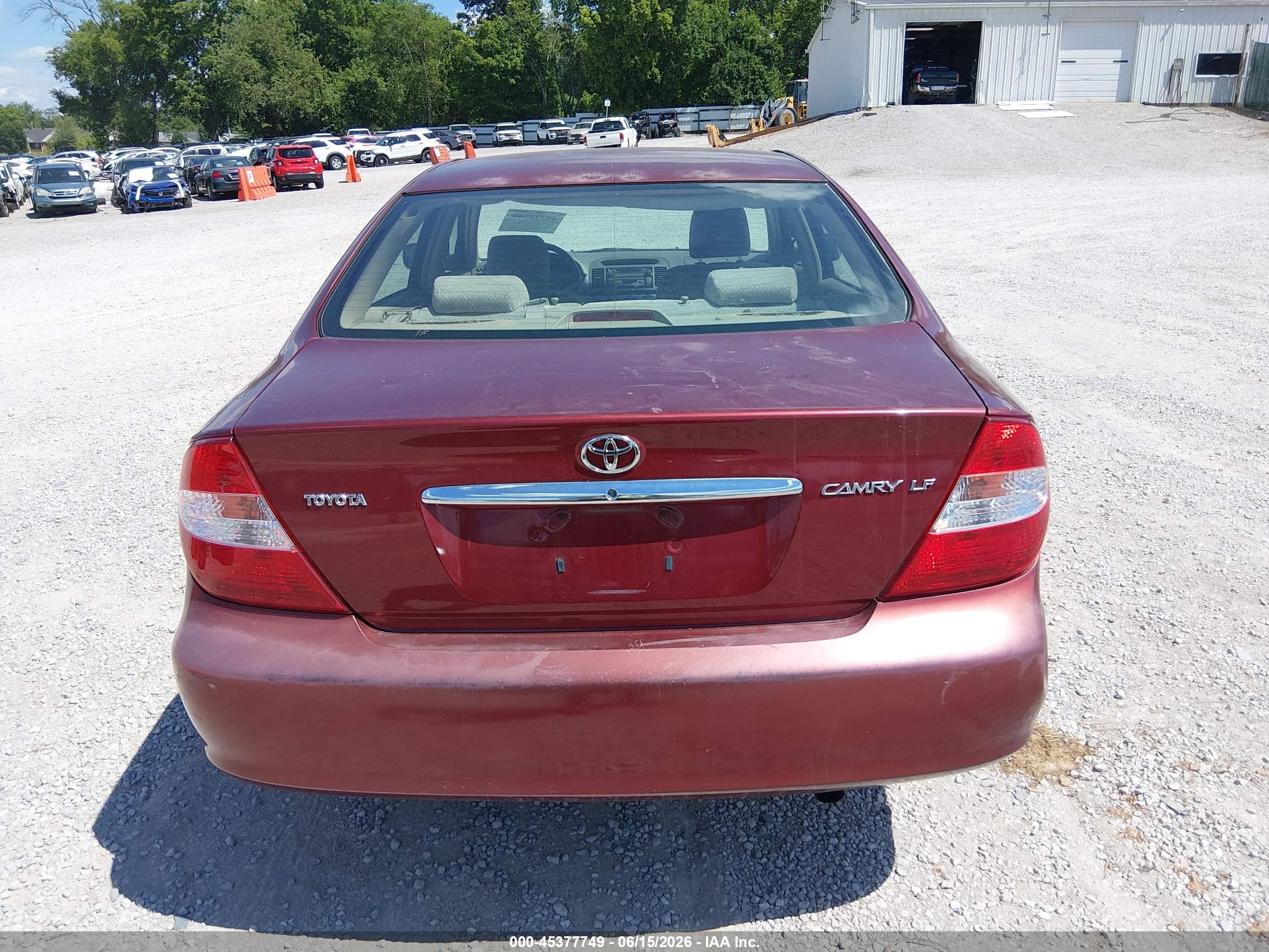 2003 Toyota Camry Le Maroon vin: 4T1BE32K33U170436