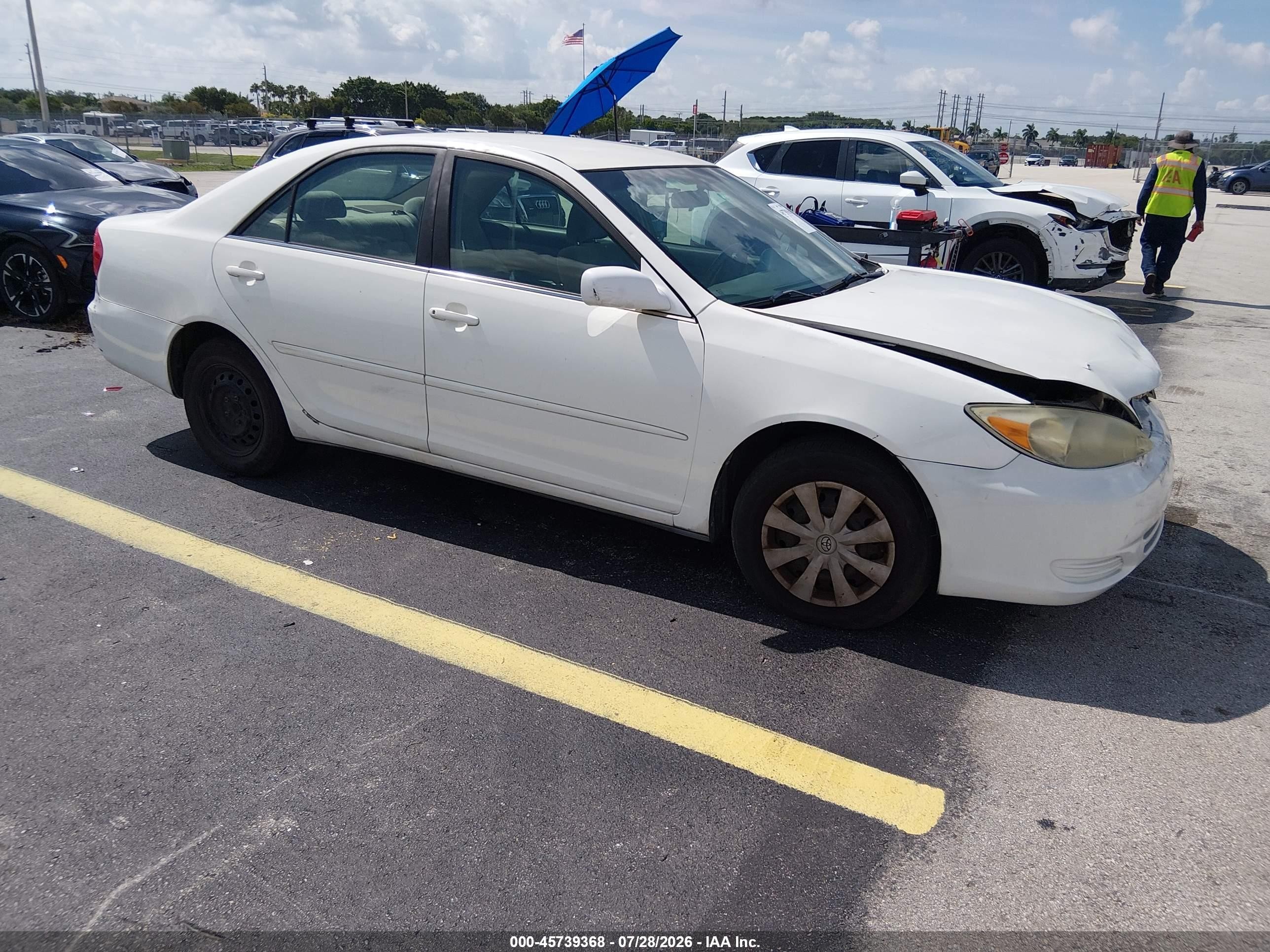 2004 Toyota Camry Le White vin: 4T1BE32K34U288780
