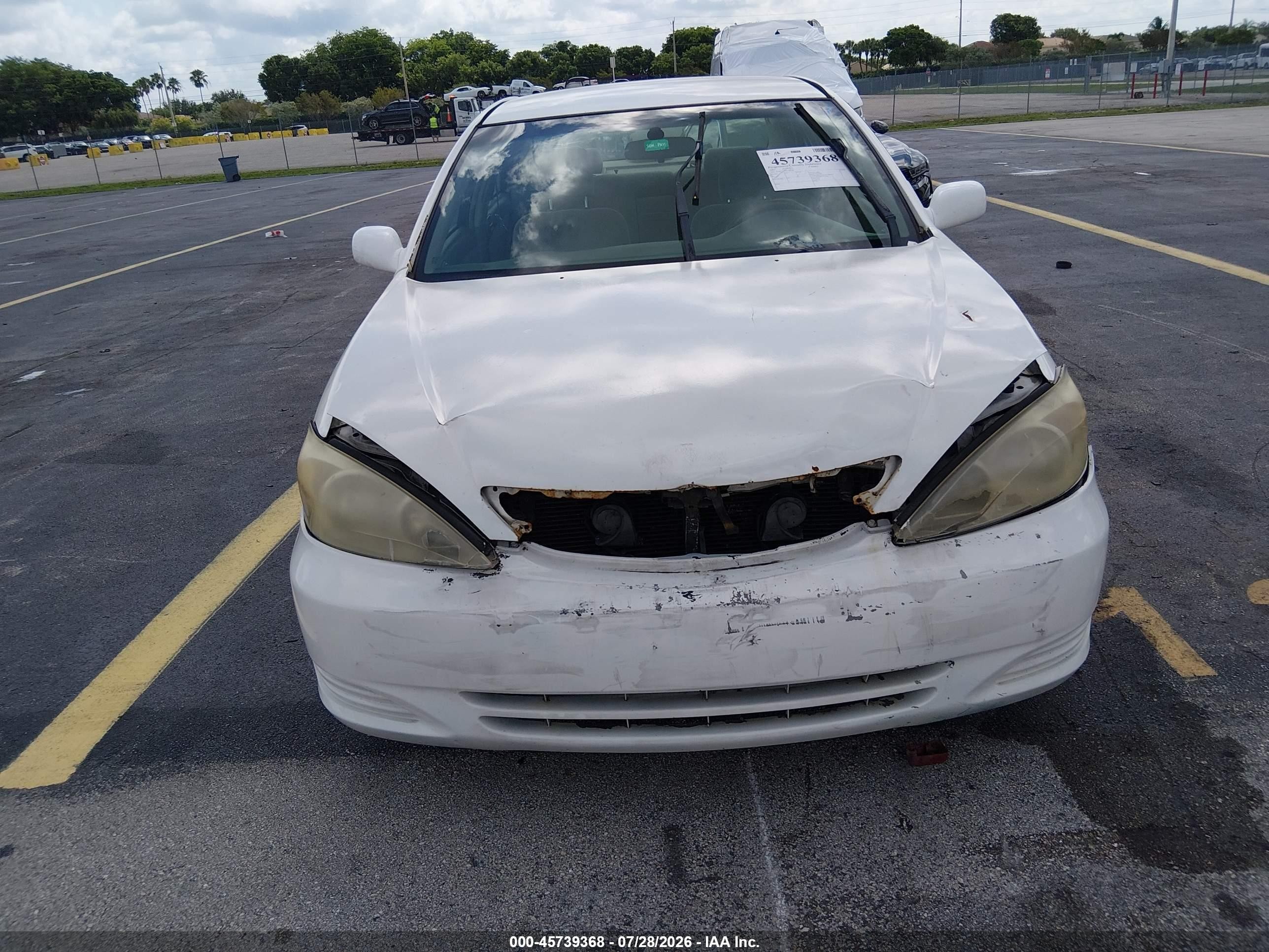 2004 Toyota Camry Le White vin: 4T1BE32K34U288780