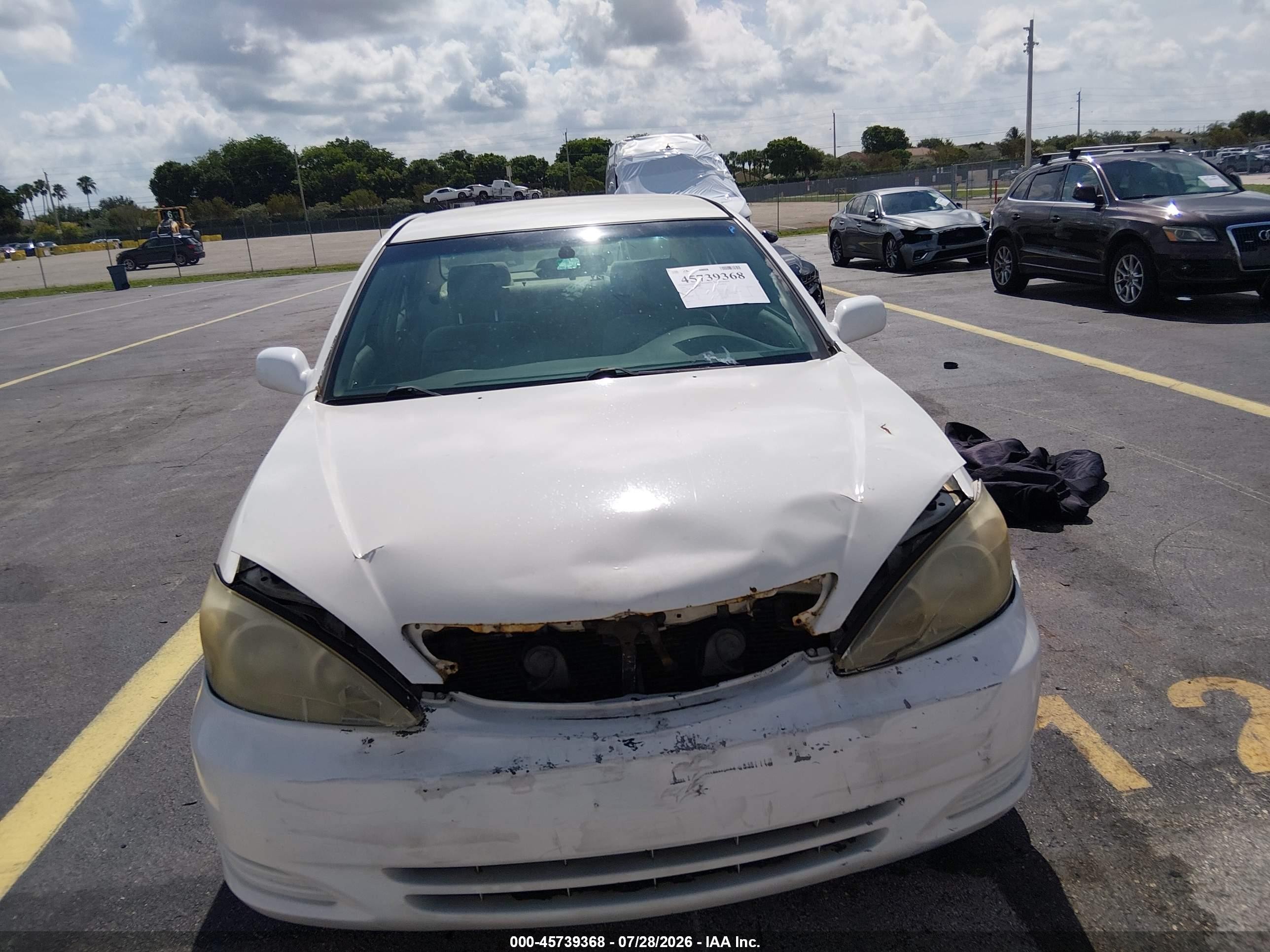 2004 Toyota Camry Le White vin: 4T1BE32K34U288780