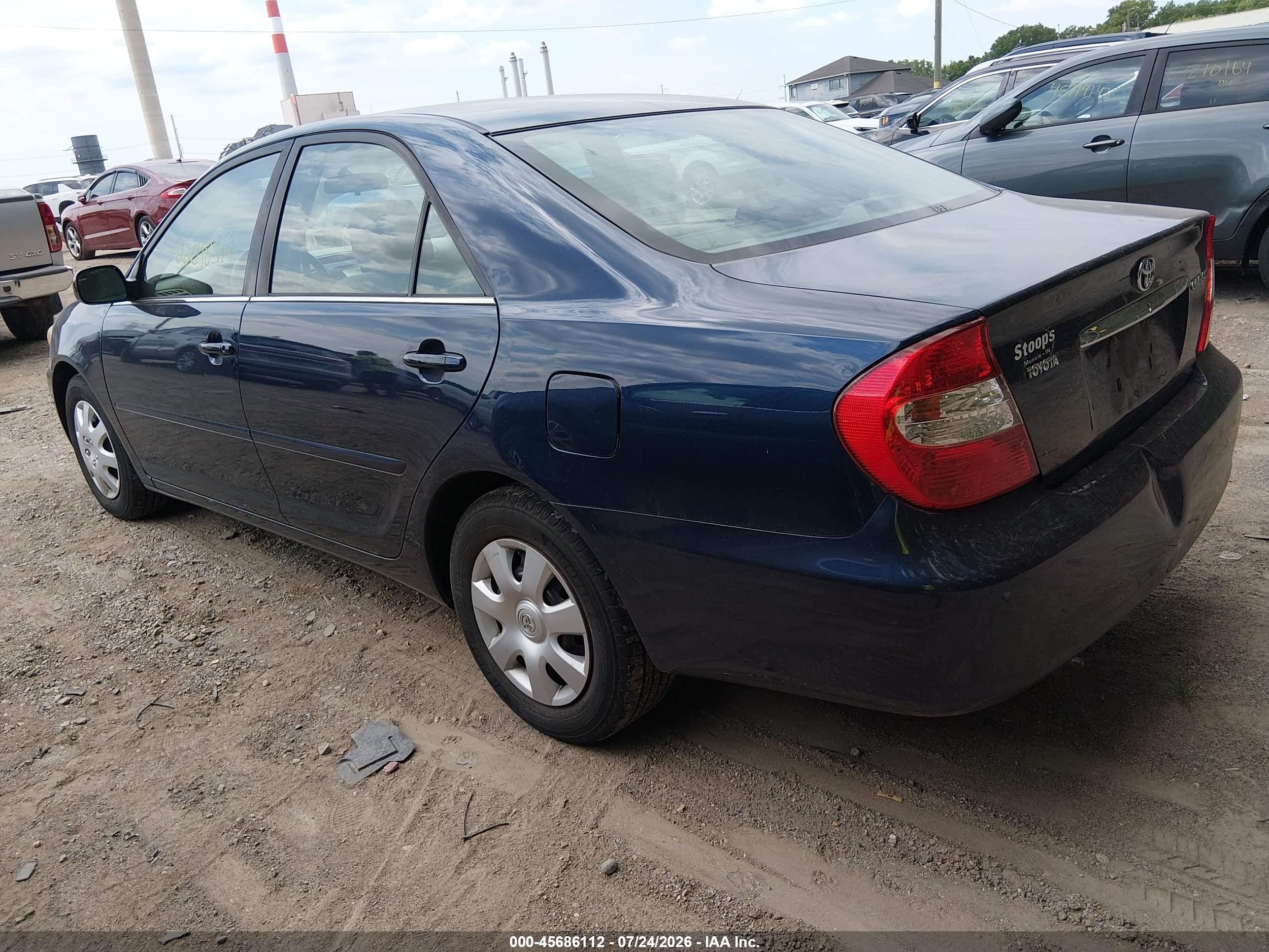 2004 Toyota Camry Le Dark Blue vin: 4T1BE32K34U343762