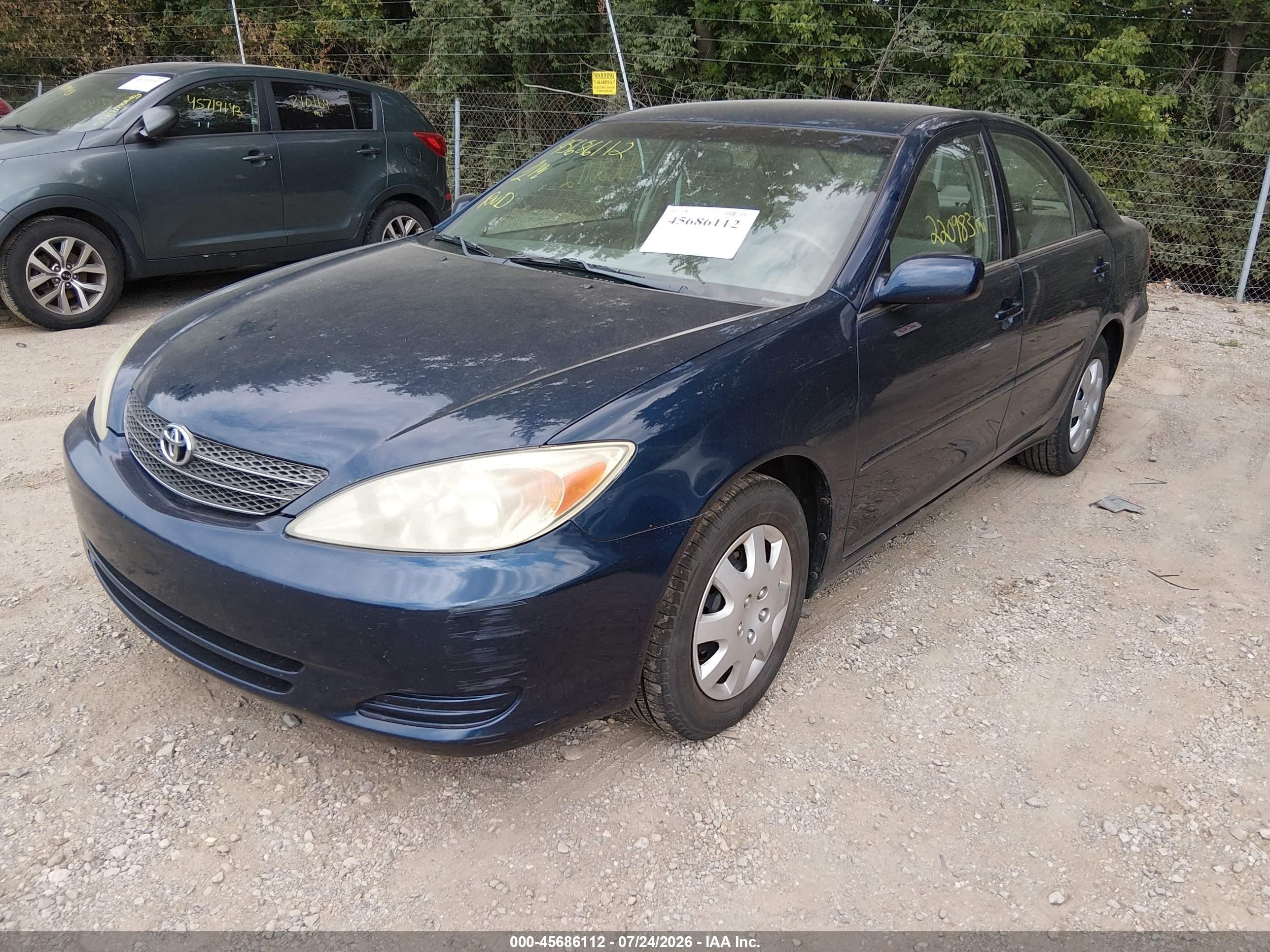 2004 Toyota Camry Le Dark Blue vin: 4T1BE32K34U343762