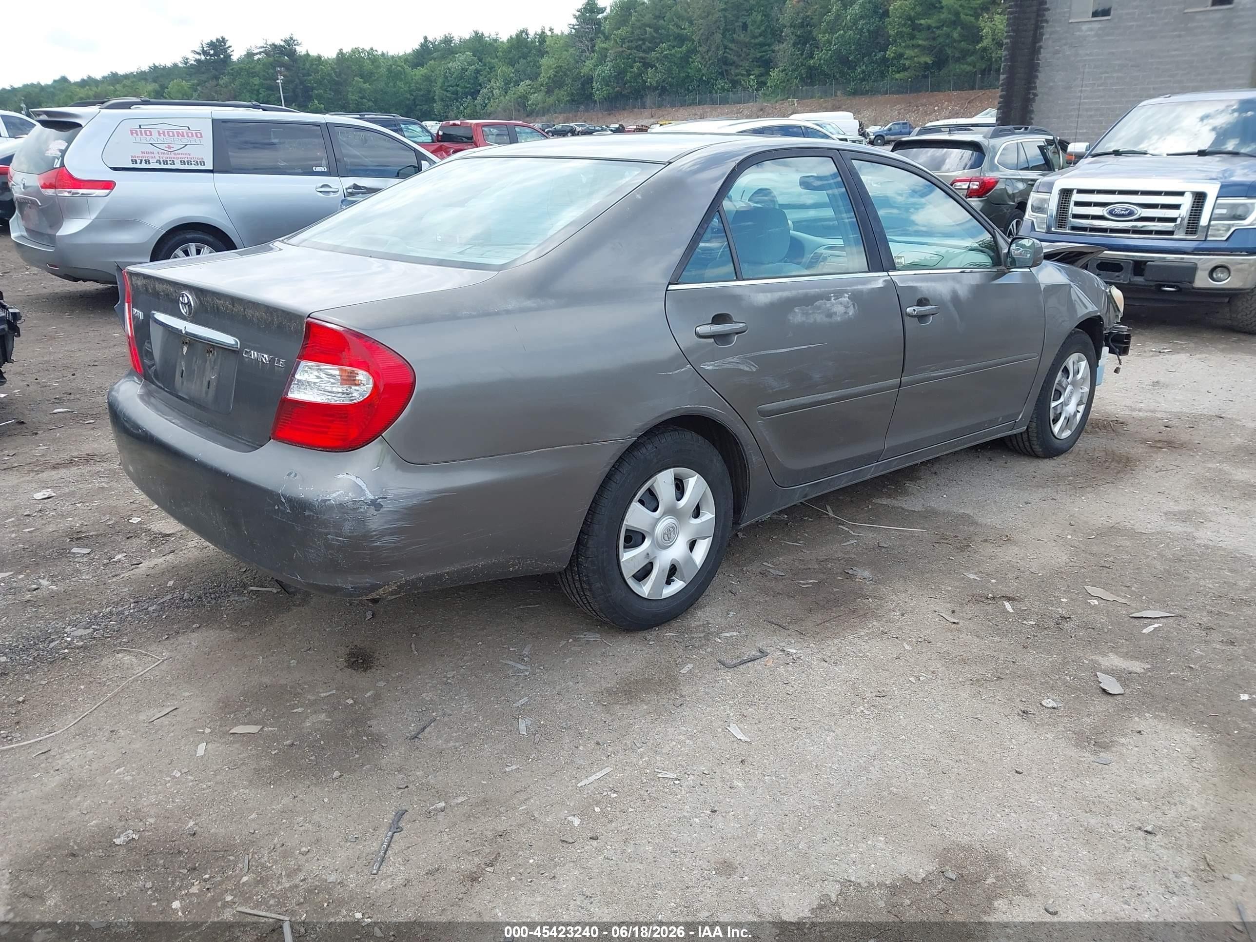 2004 Toyota Camry Le Gray vin: 4T1BE32K34U932973