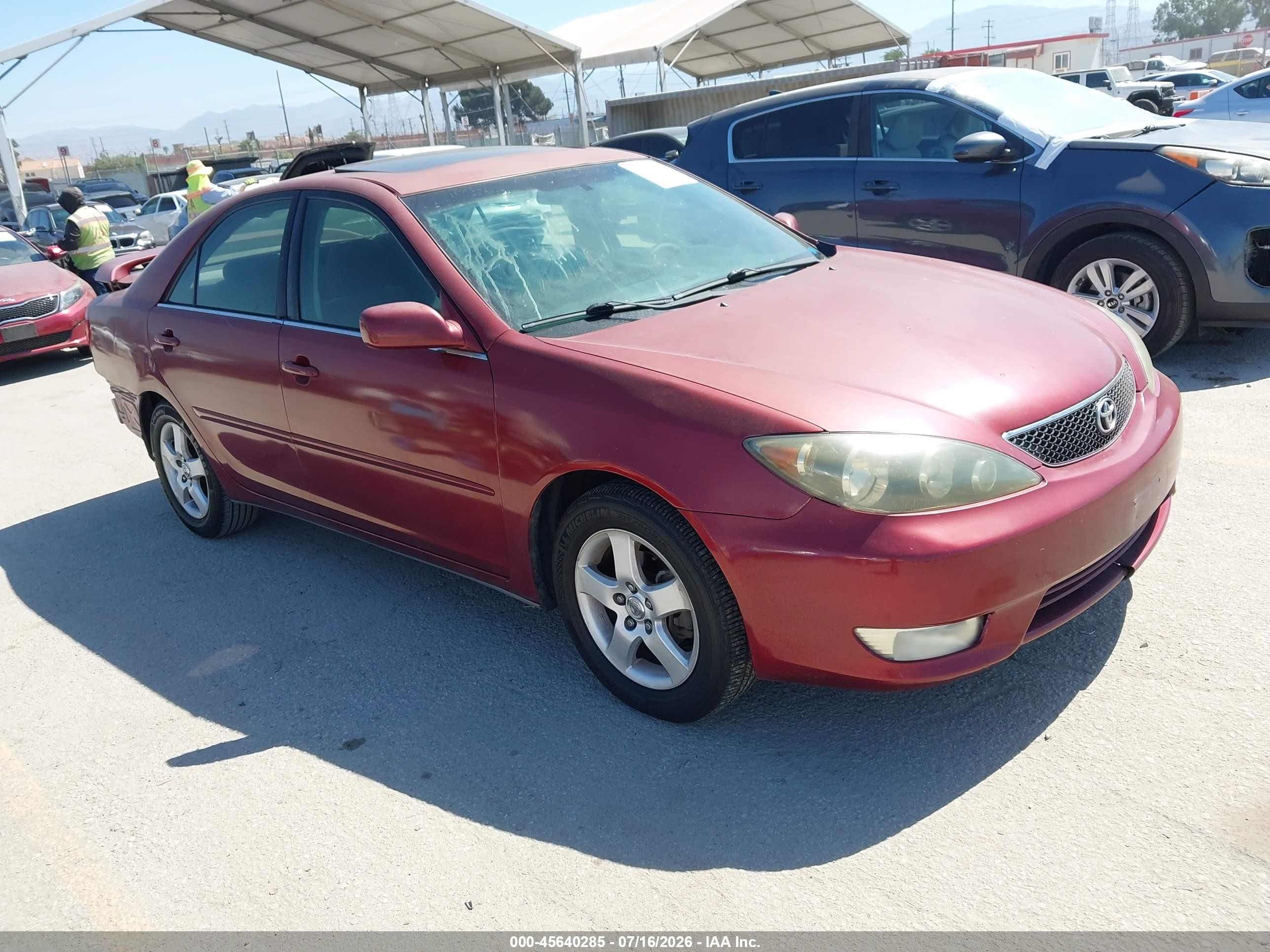 2005 Toyota Camry Se Red vin: 4T1BE32K35U054379