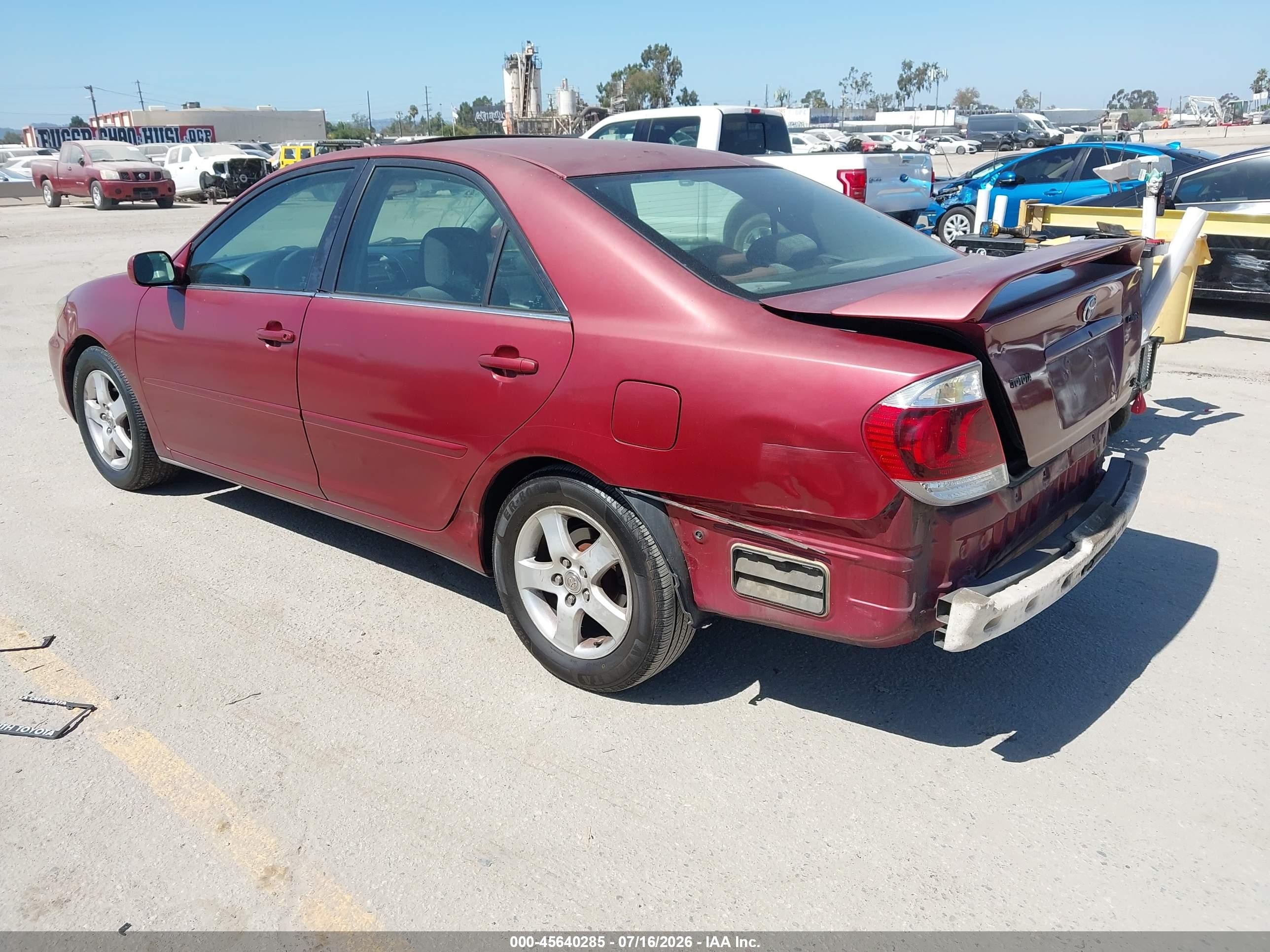 2005 Toyota Camry Se Red vin: 4T1BE32K35U054379