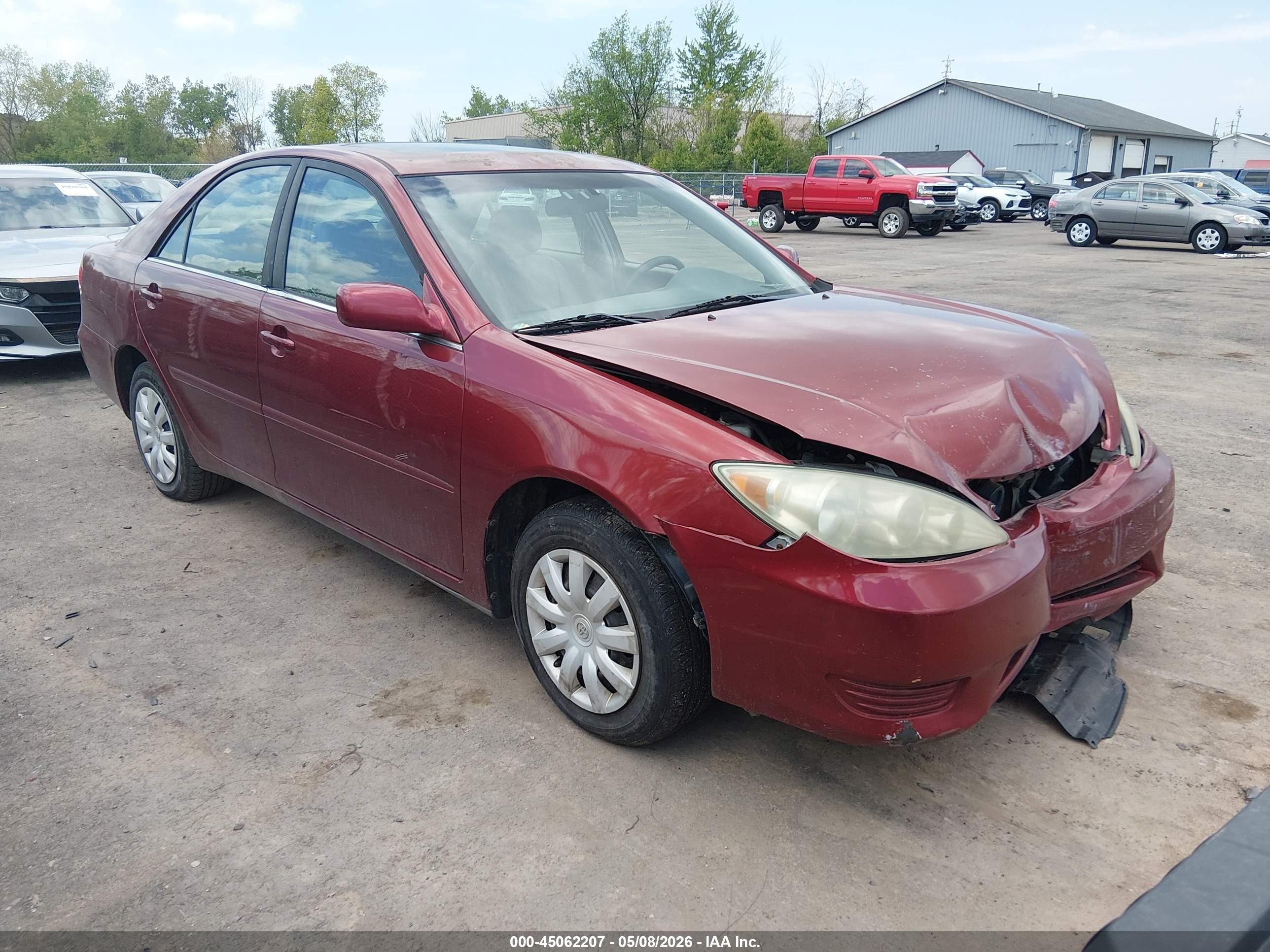 2005 Toyota Camry Le Burgundy vin: 4T1BE32K35U081405