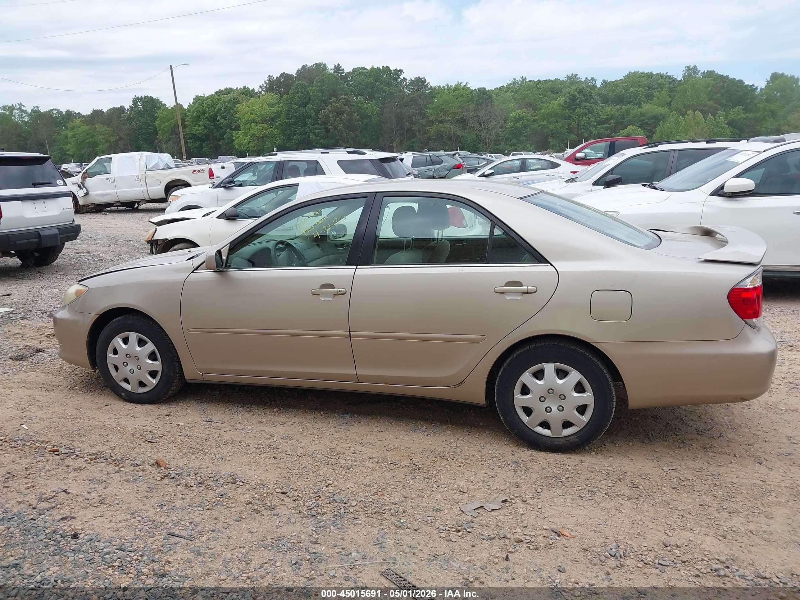 2005 Toyota Camry Le/se/std/xle Gold vin: 4T1BE32K35U098799