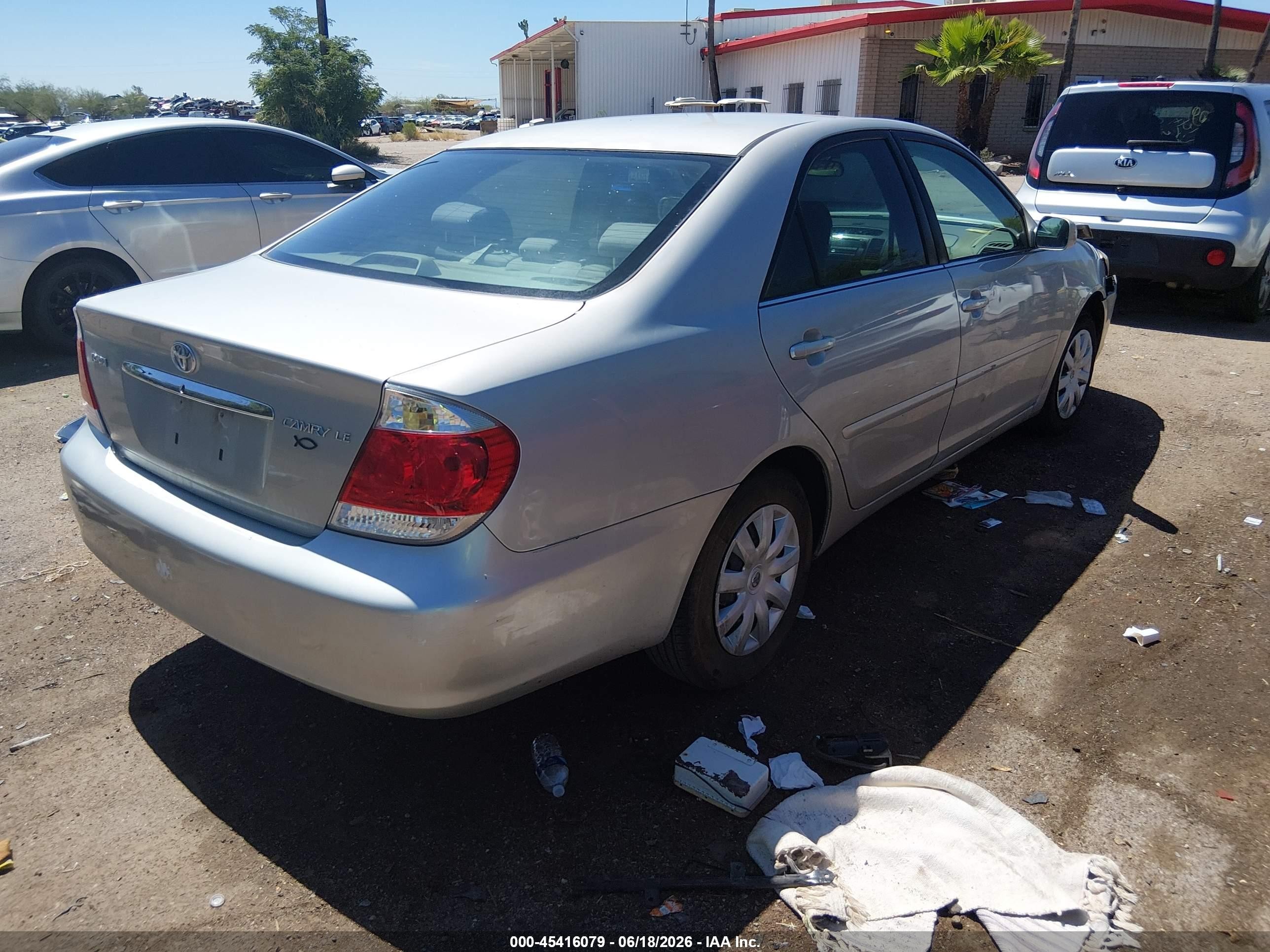 2006 Toyota Camry Le Silver vin: 4T1BE32K36U134248