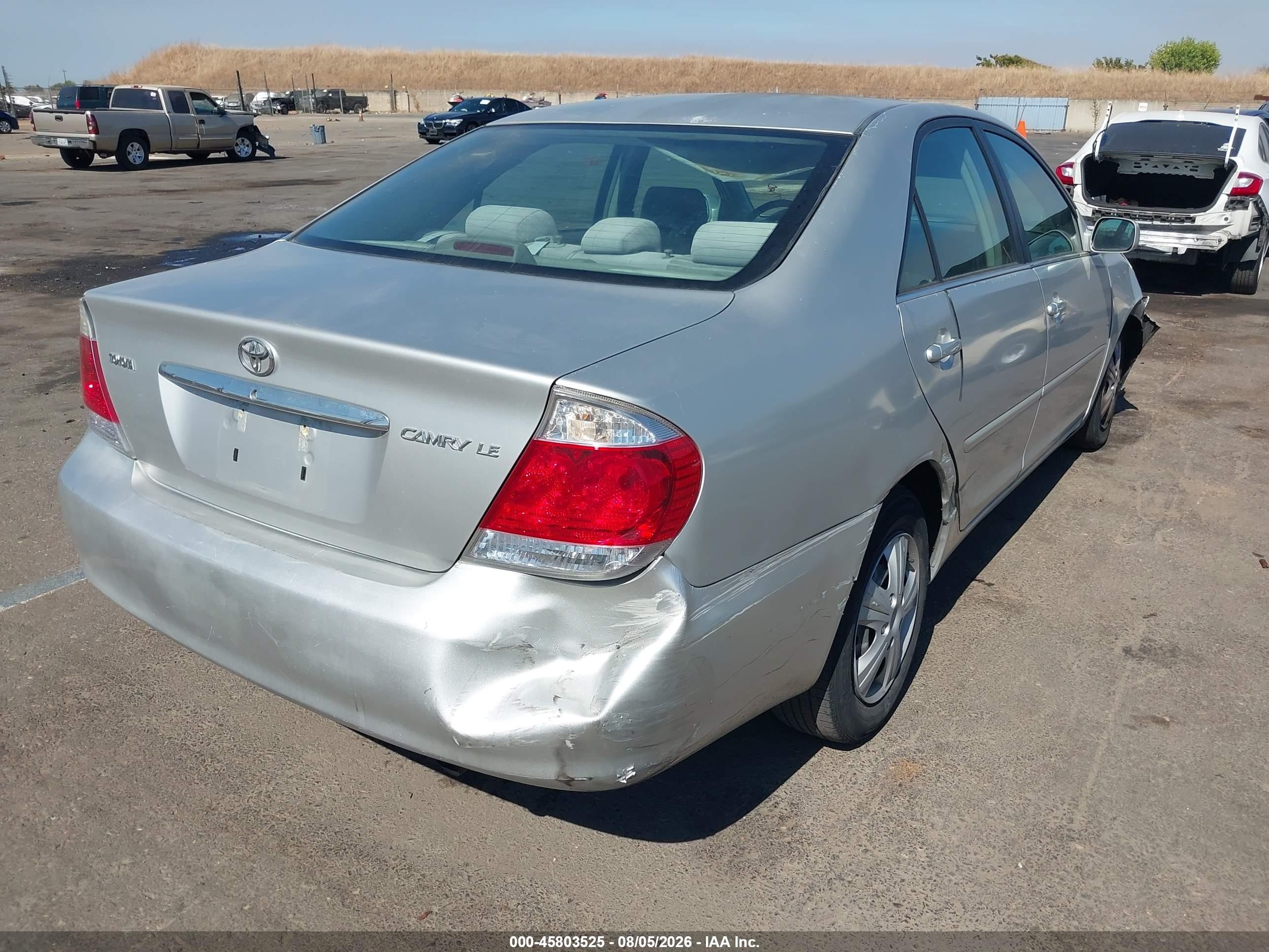2006 Toyota Camry Le Silver vin: 4T1BE32K36U688986