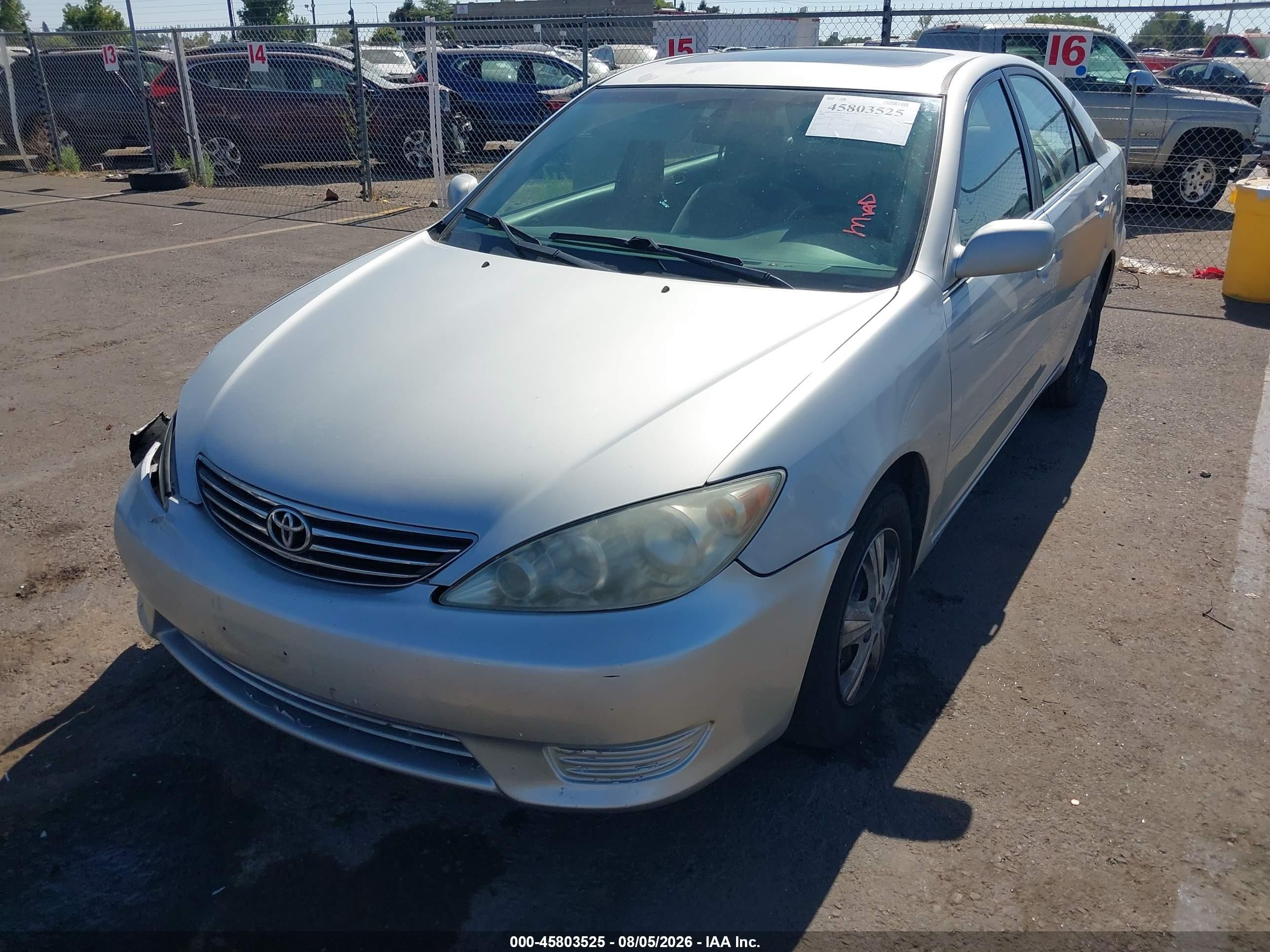 2006 Toyota Camry Le Silver vin: 4T1BE32K36U688986